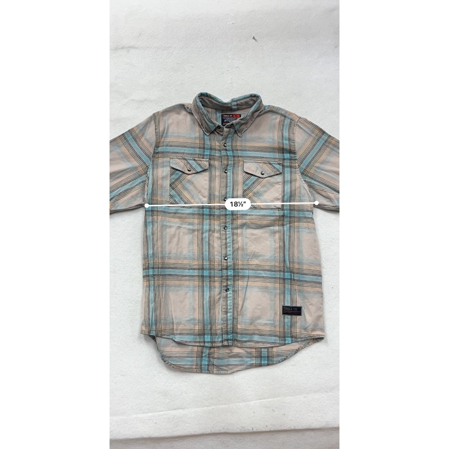 Troll Co Mens XL Plaid Button-Up Long Sleeve Shirt #57A