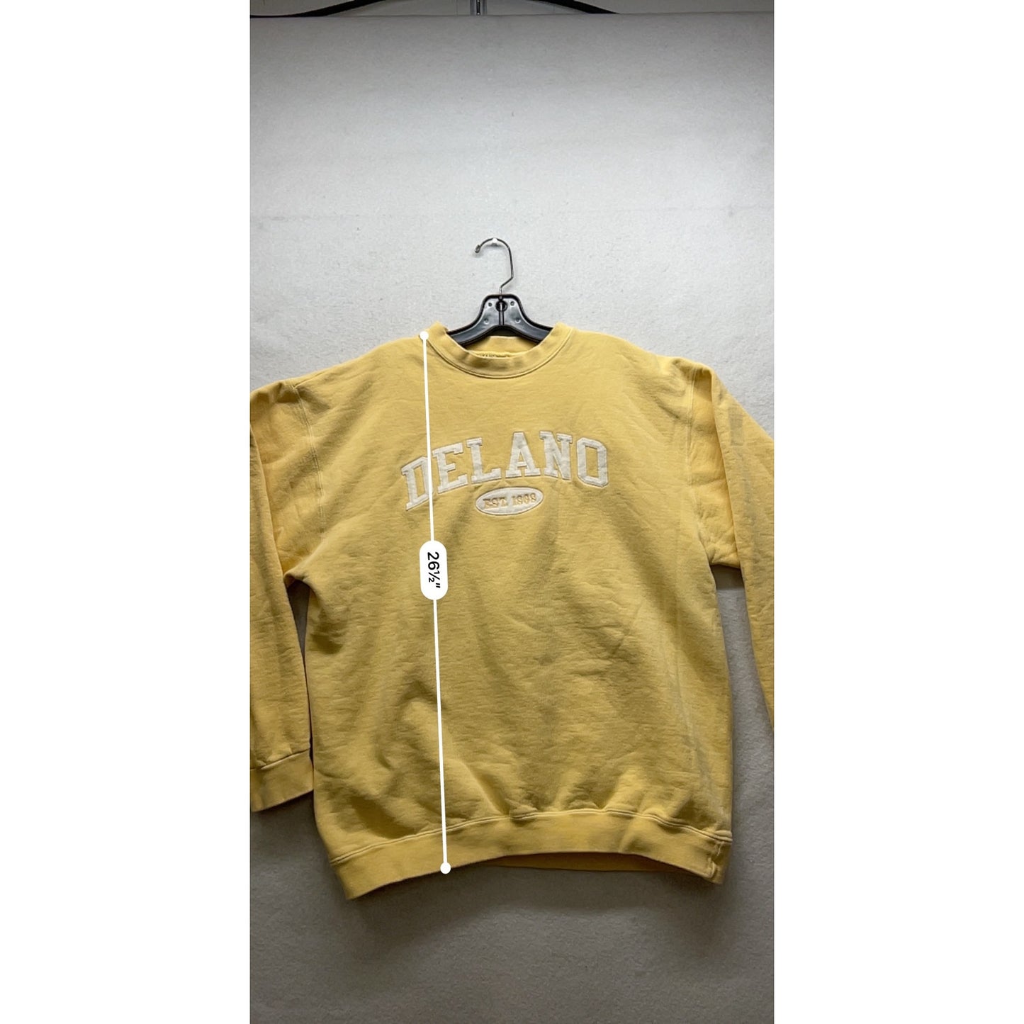Vintage La Loving Delano Yellow Crewneck Sweatshirt L #172A
