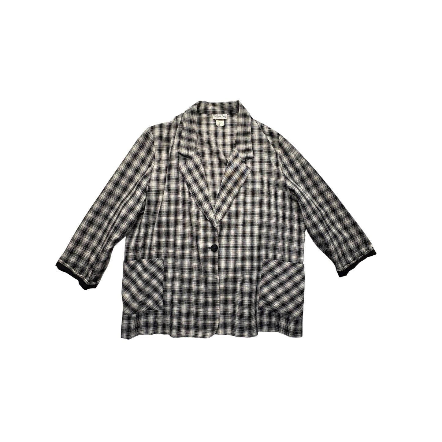 Vintage Willow Bay Black & White Plaid Blazer #7721
