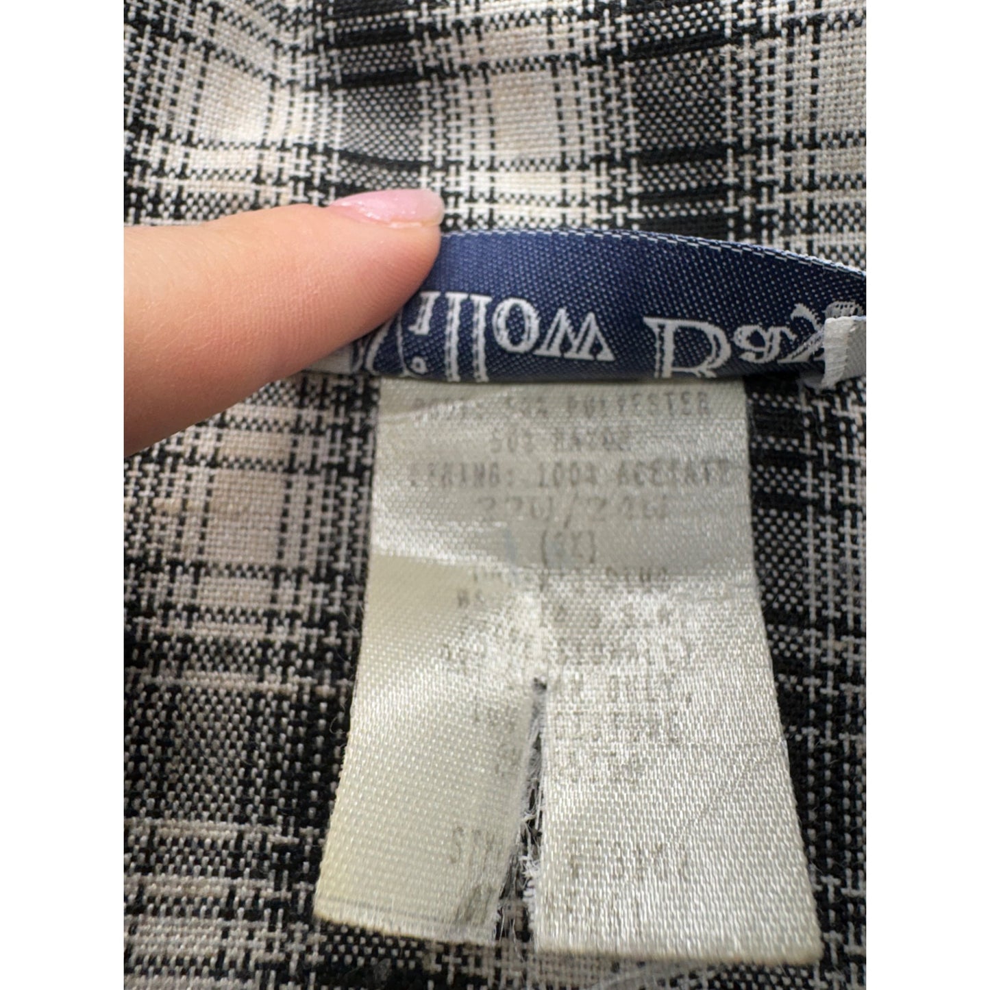 Vintage Willow Bay Black & White Plaid Blazer #7721