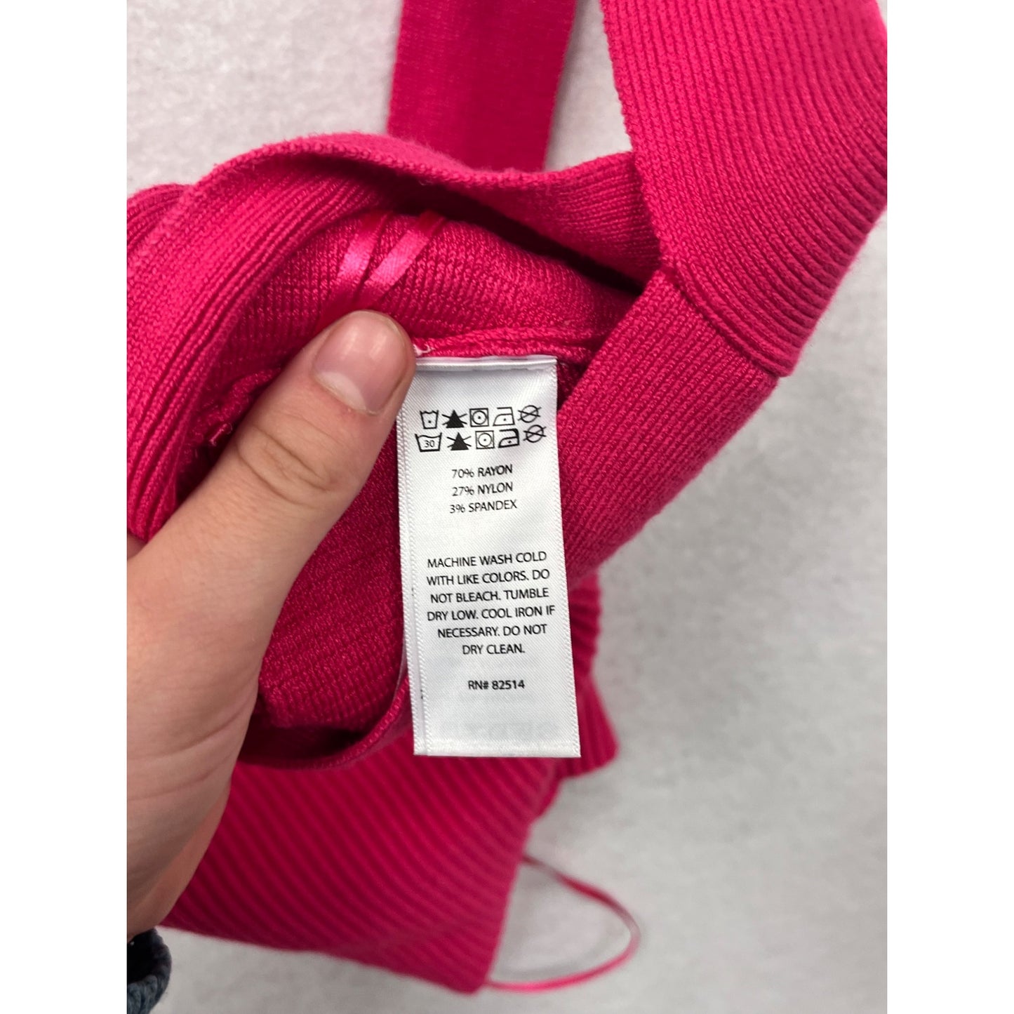 House Of Harlow 1960 Womens Ribbed Pink Cross Back Crop Top Medium #8176