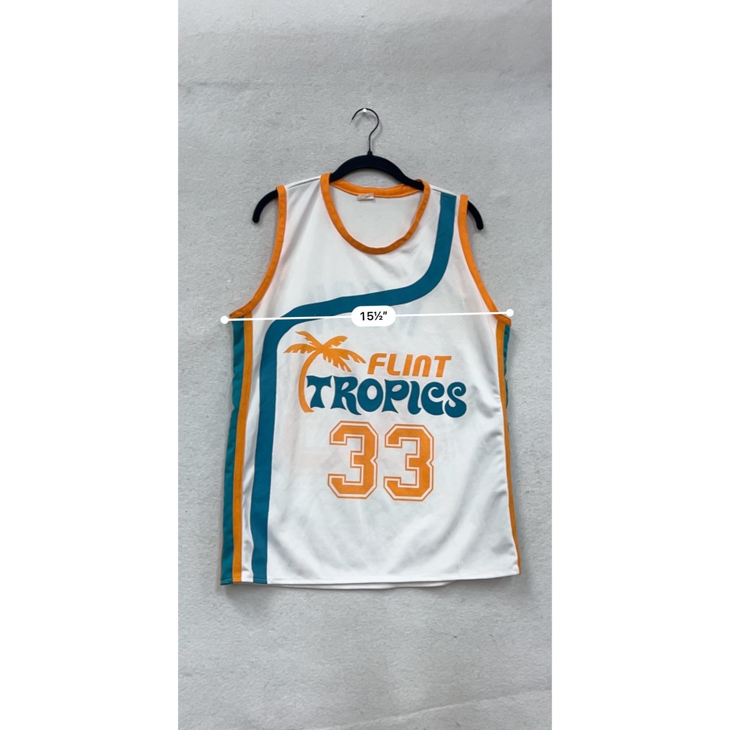 Flint Tropics #33 Basketball Jersey Sleeveless White #324A