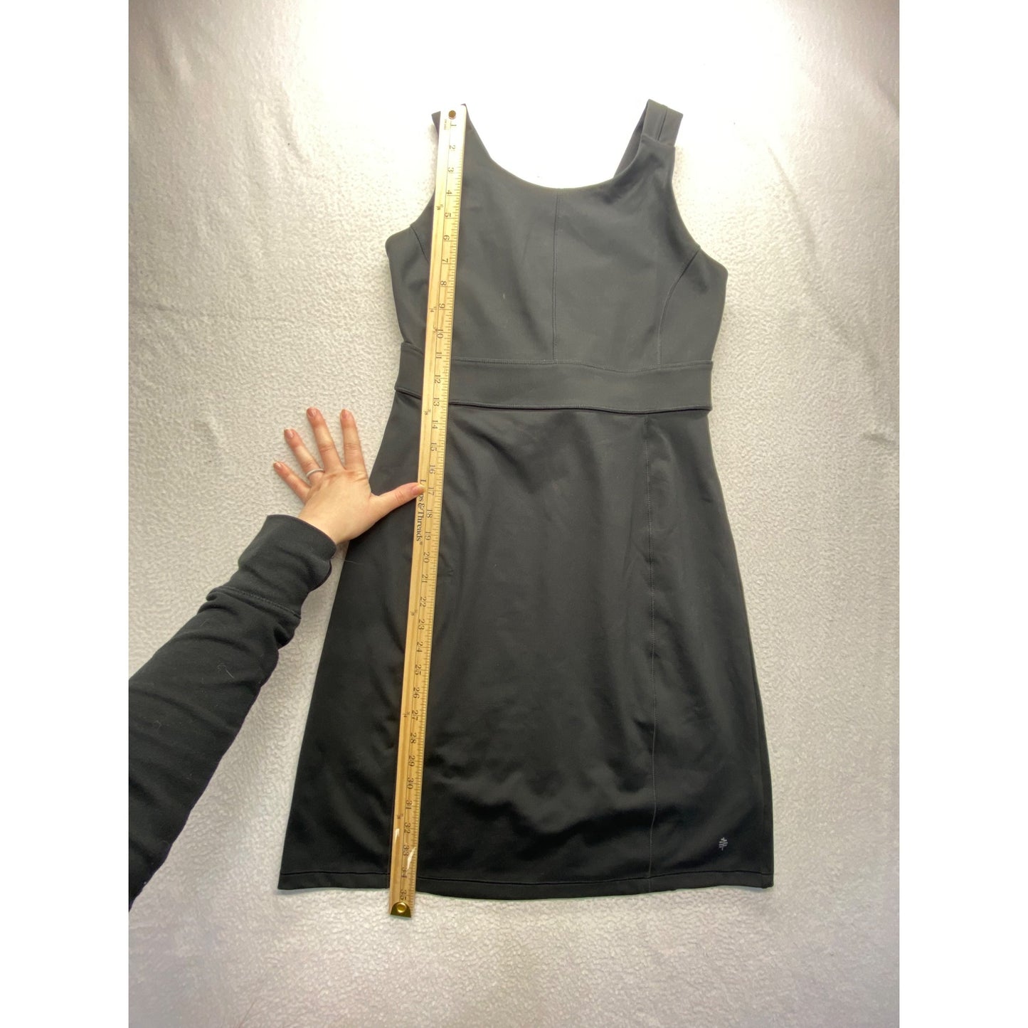Royal Robbins Womens Black Sleeveless Athletic Dress With Criss Cross Back #7043