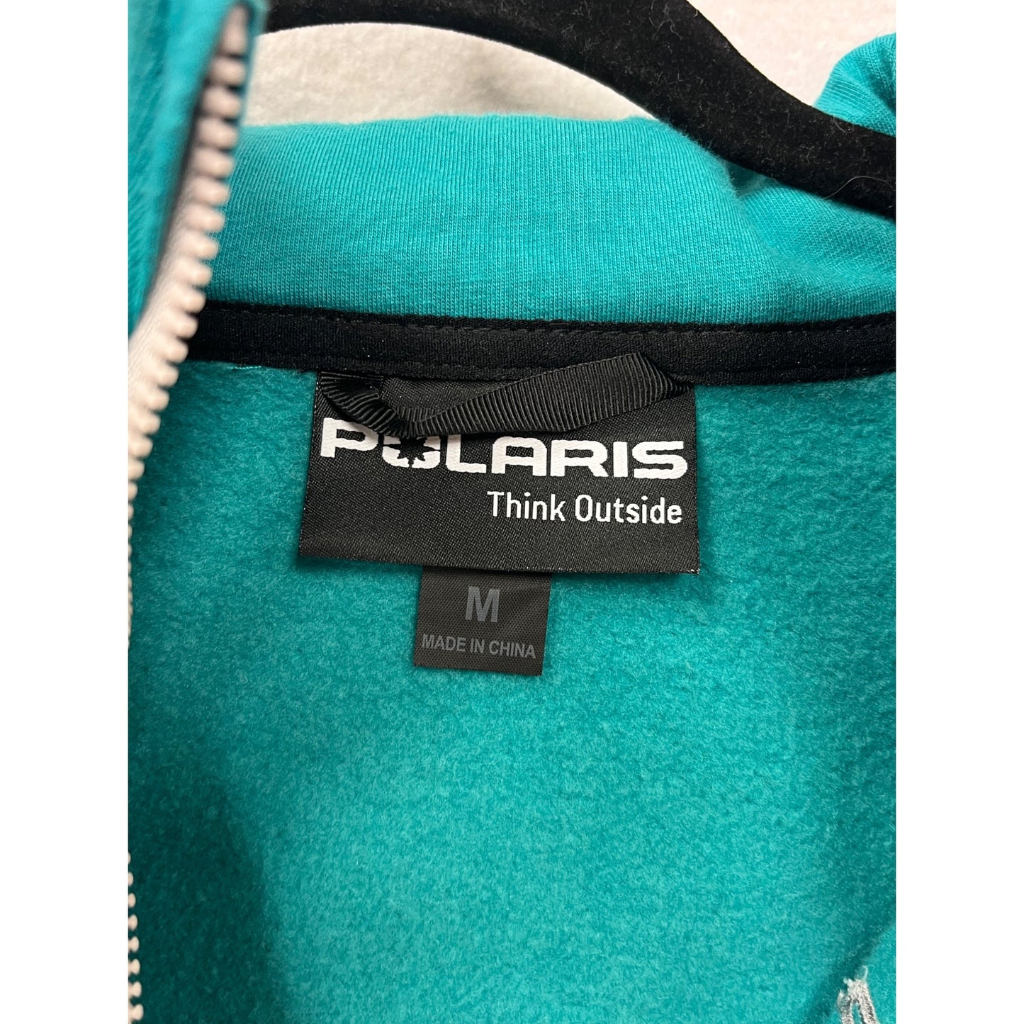 Polaris Womens Teal Hoodie Sweatshirt With Half-Zip Front & Kangaroo Pocket Size M #6927