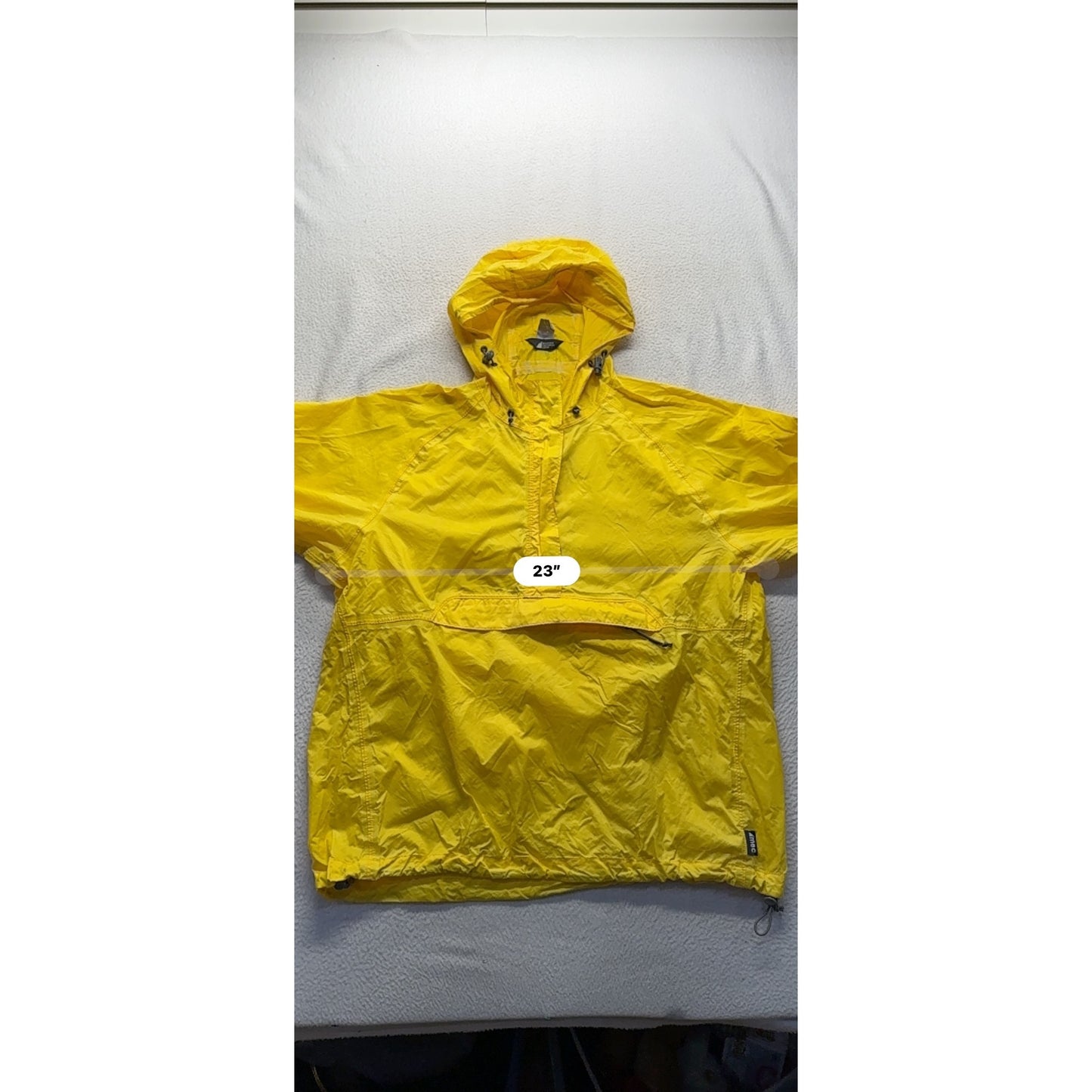 Mountain Equipment Co-Op Yellow Pullover Rain Jacket Hooded Large #9735