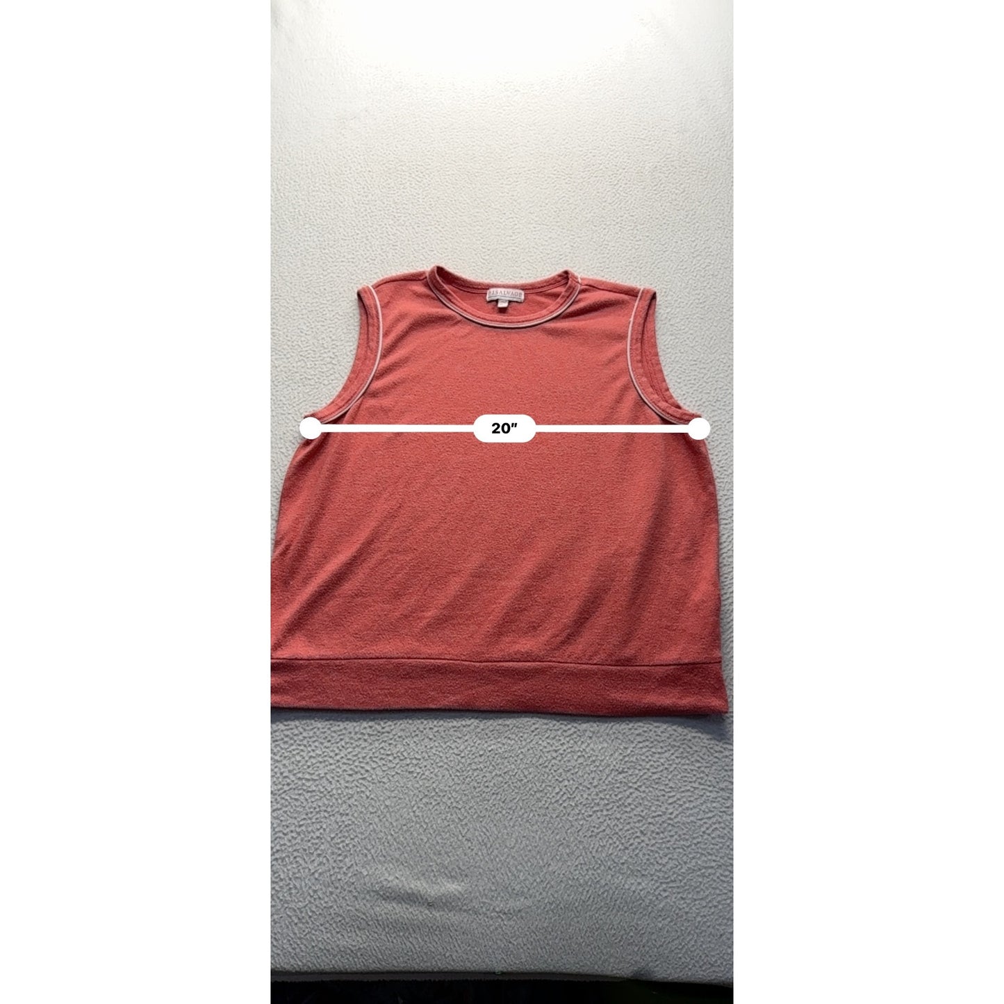 VTG P.J. Salvage Sleeveless Red Sweatshirt Top L Polyester & Rayon #9170