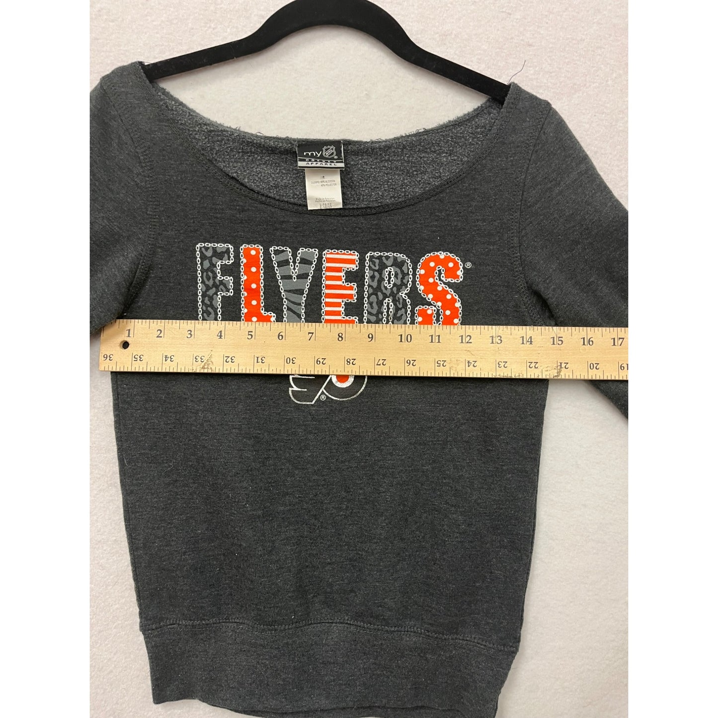 Philadelphia Flyers Girls Sweatshirt Size L 10/12 #6283