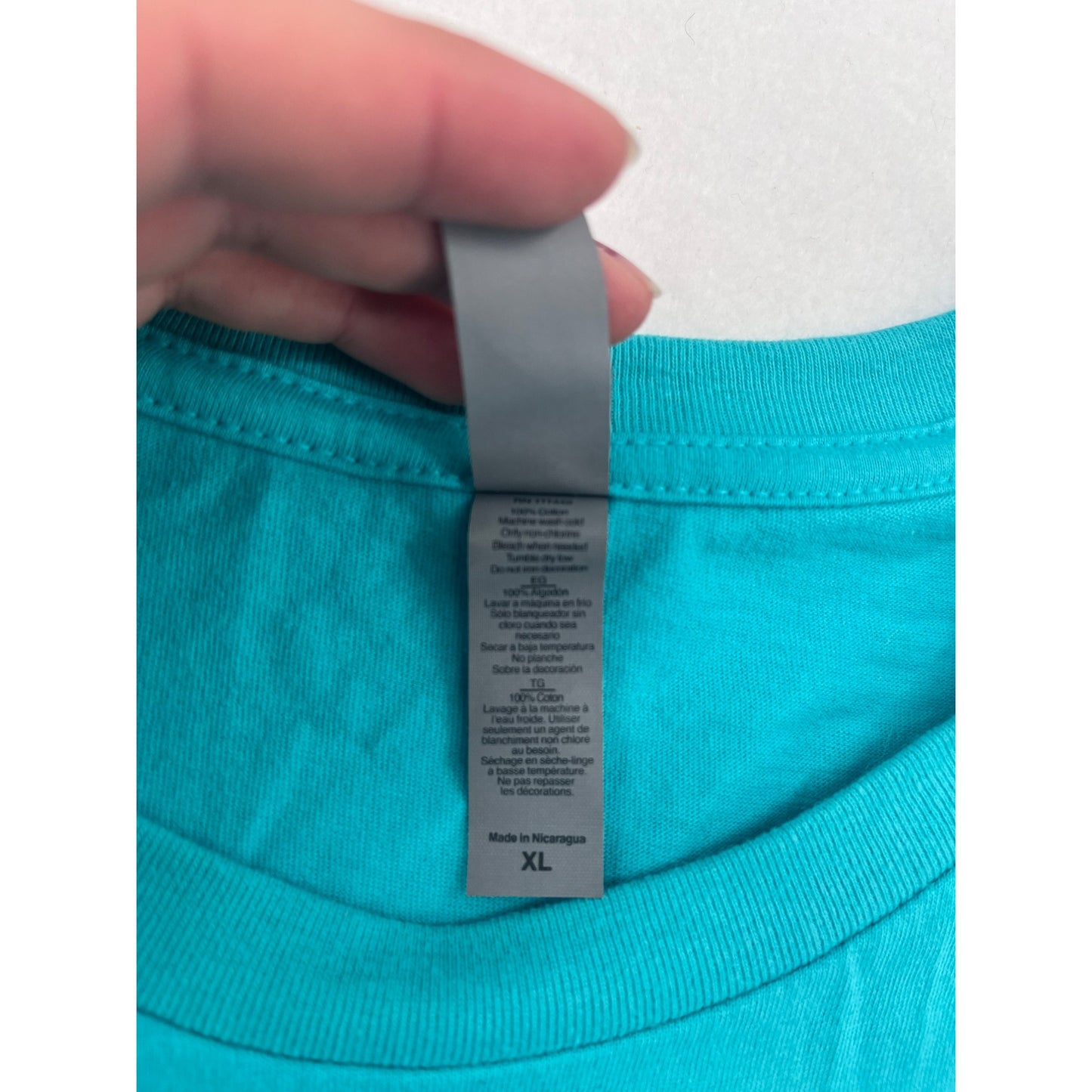 Next Level Turquoise T-Shirt XL Cotton Blend Mens Graphic Crewneck #6223