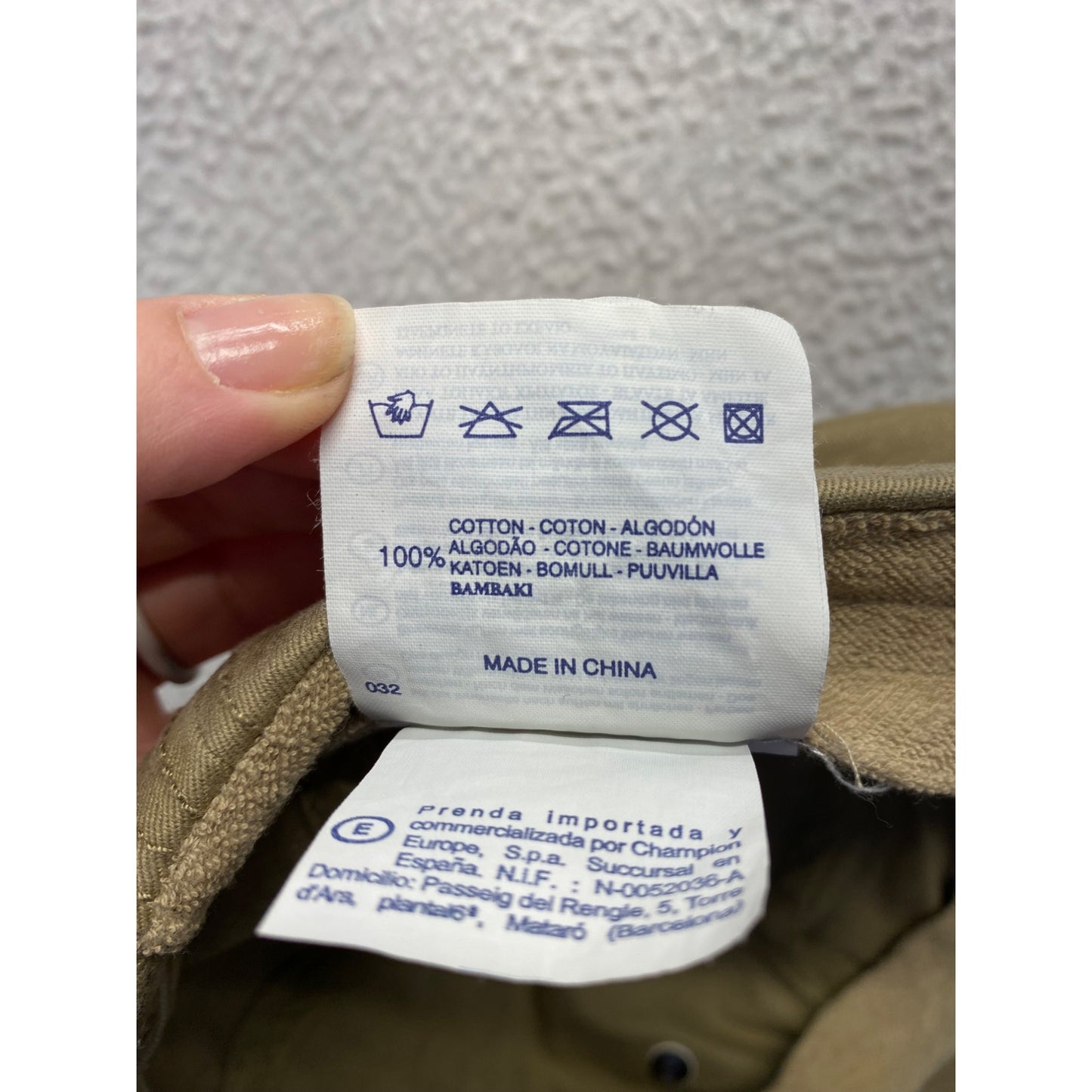 Champion Khaki Cotton Baseball Cap With Adjustable Strap #7059