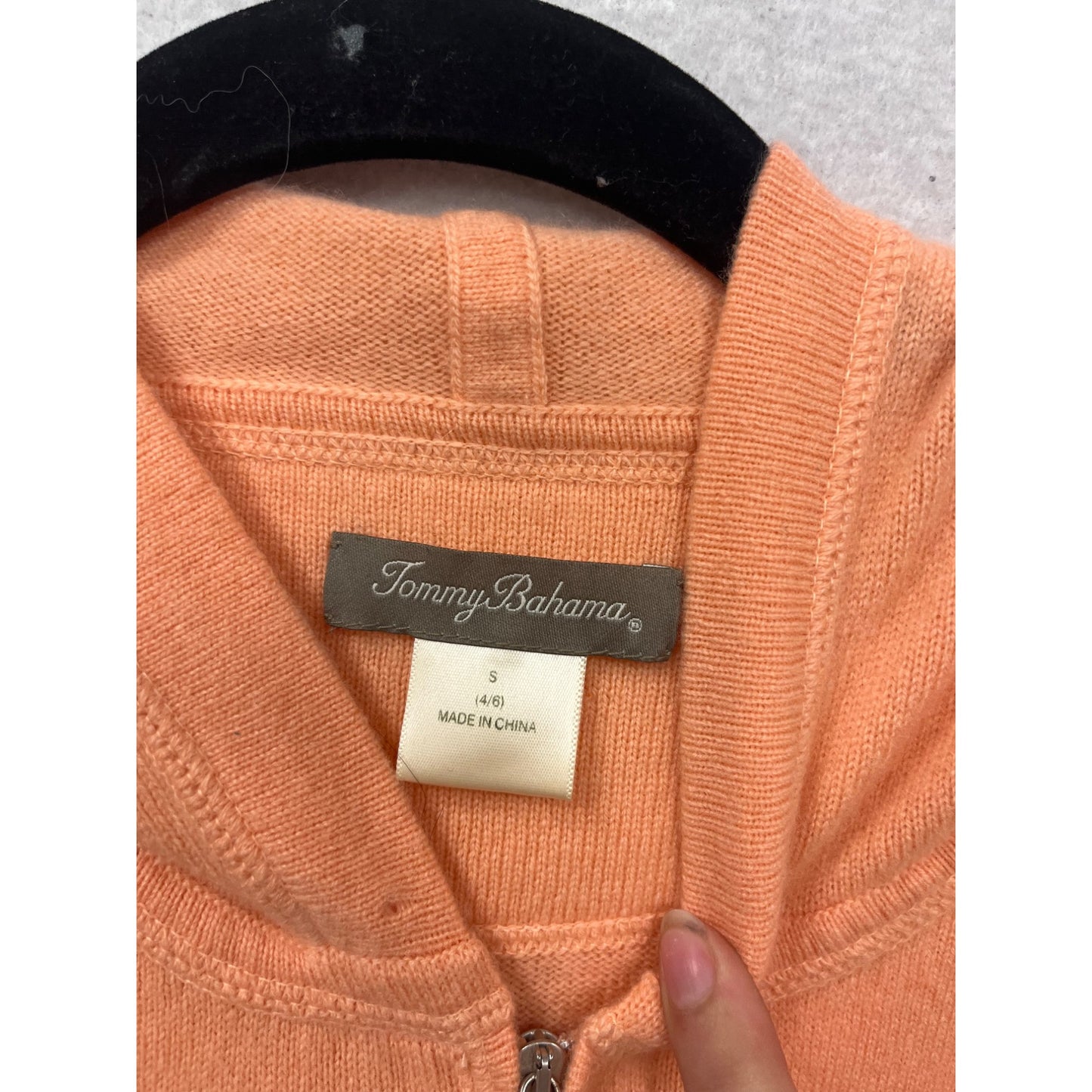 Tommy Bahama Womens Cashmere Zip-Up Hoodie S Peach #249A