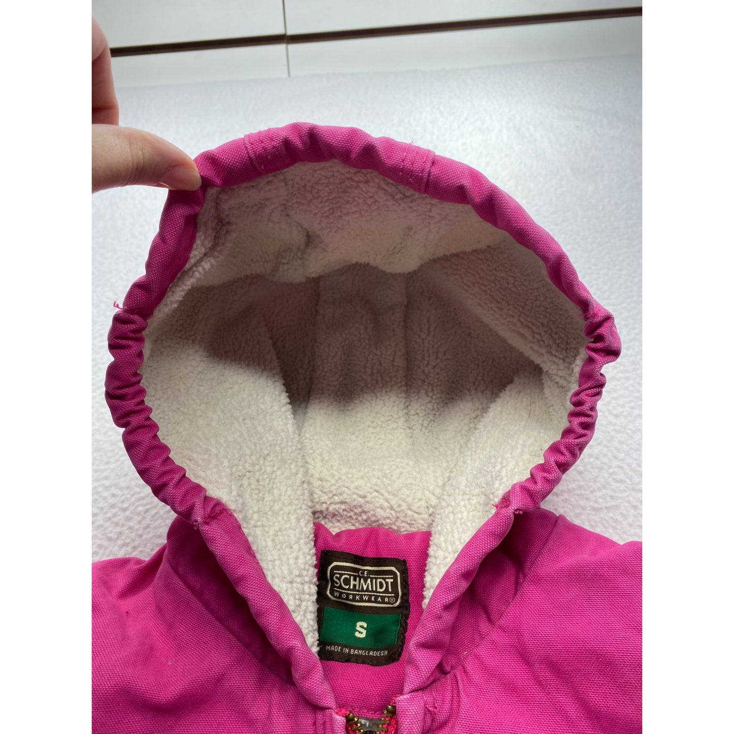 C.E. Schmidt Workwear Youth Pink Hooded Sherpa-Lined Jacket #7217