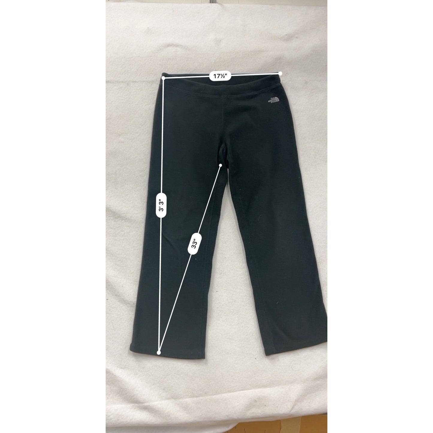 The North Face Womens Black Polartec Classic Fleece Pants L #8048