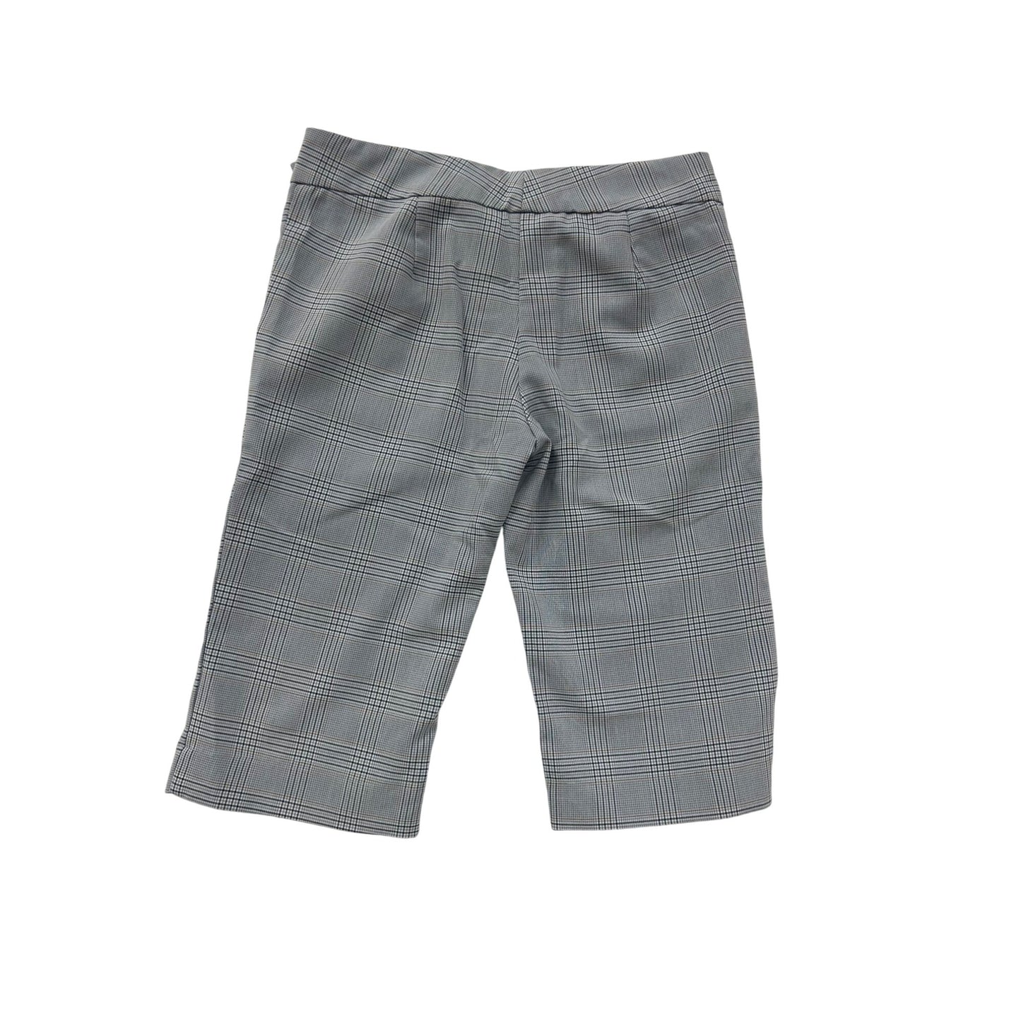 Plaid Gray Trousers Pants With Purple #6991