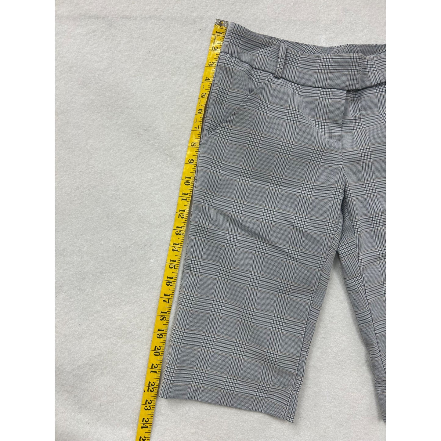 Plaid Gray Trousers Pants With Purple #6991