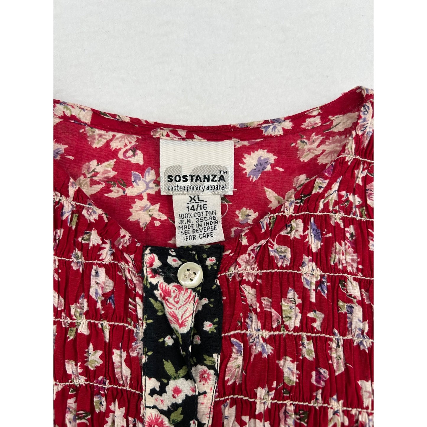 Vintage-Inspired Floral Patchwork Dress With Puff Sleeves # 6478