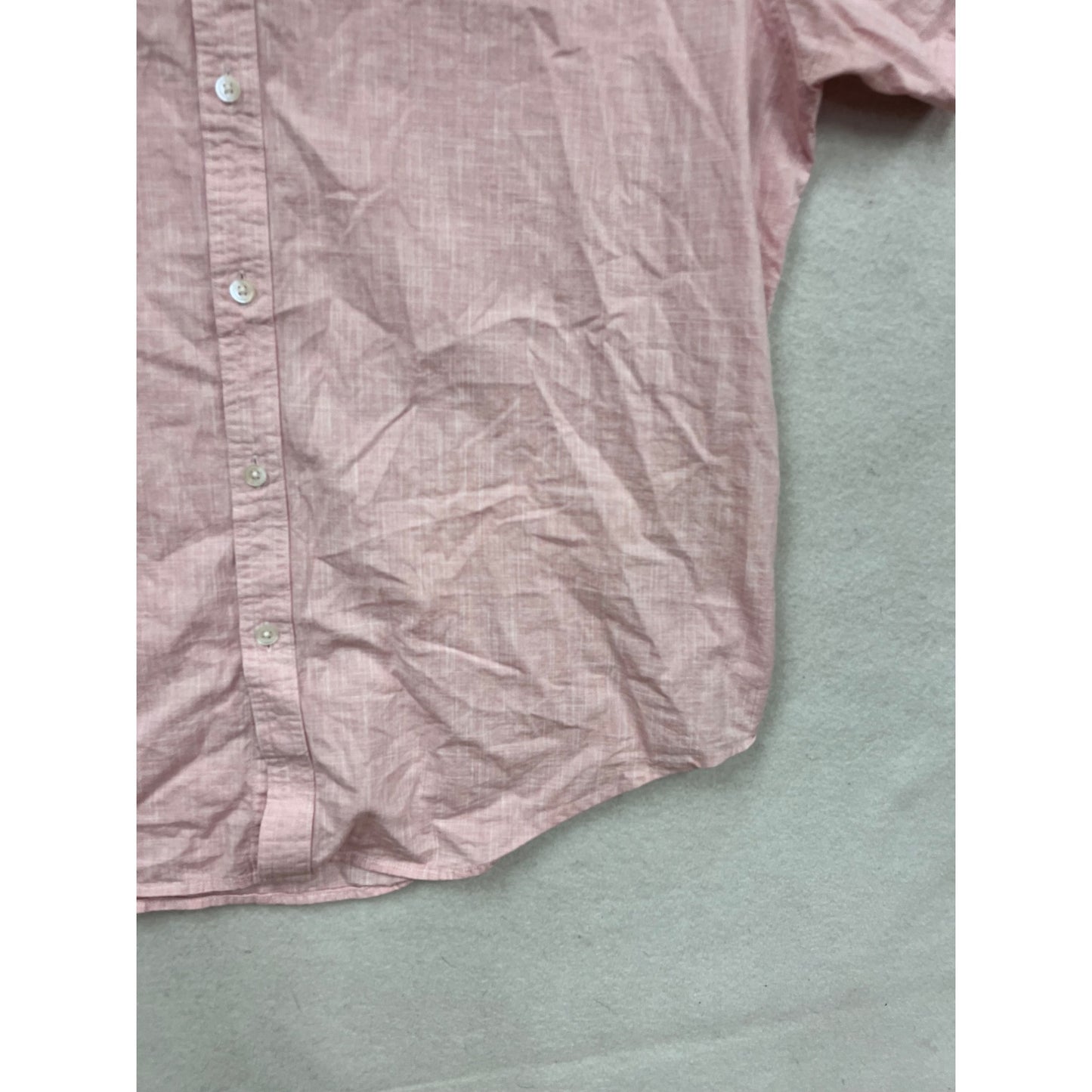 California Shirt Co. XL Pink Short Sleeve Button-Up Shirt #890A