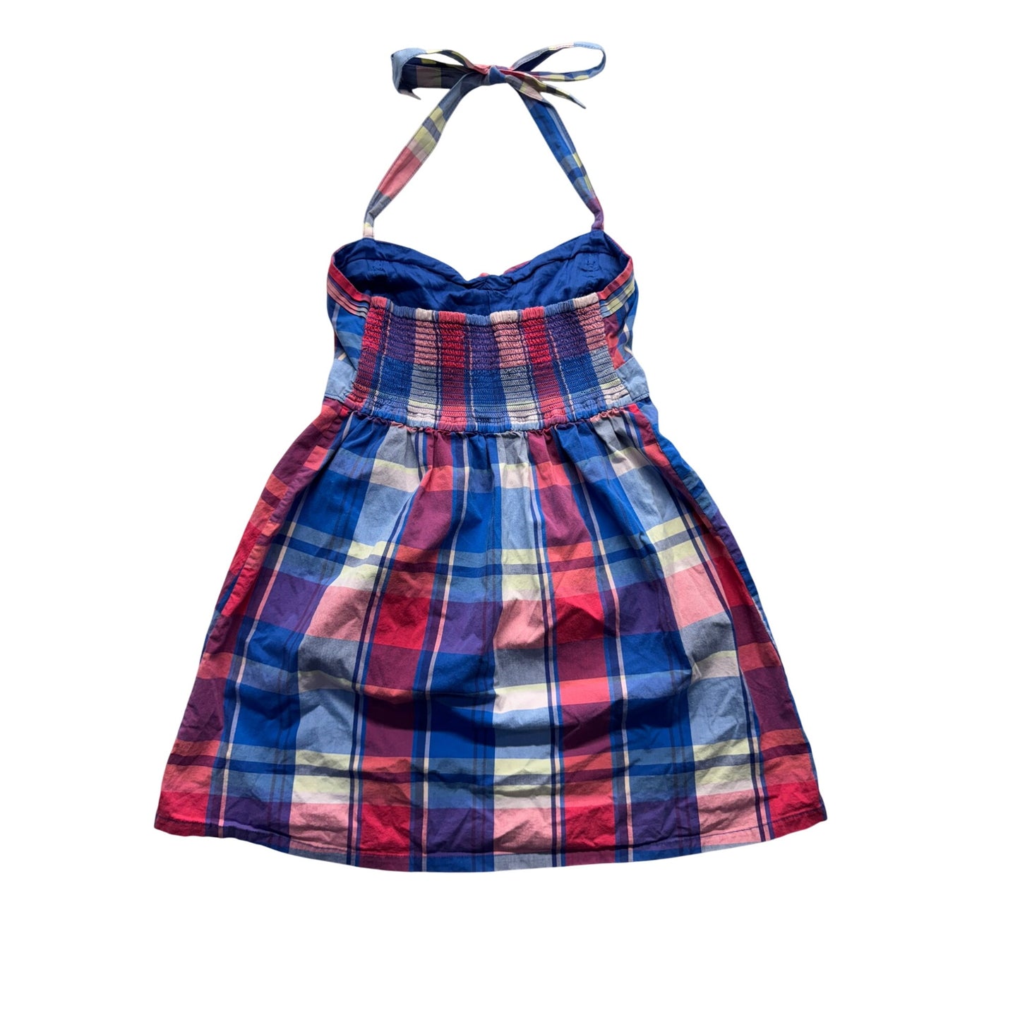 Abercrombie & Fitch XL Halter Plaid Dress Multicolor Cotton #316B