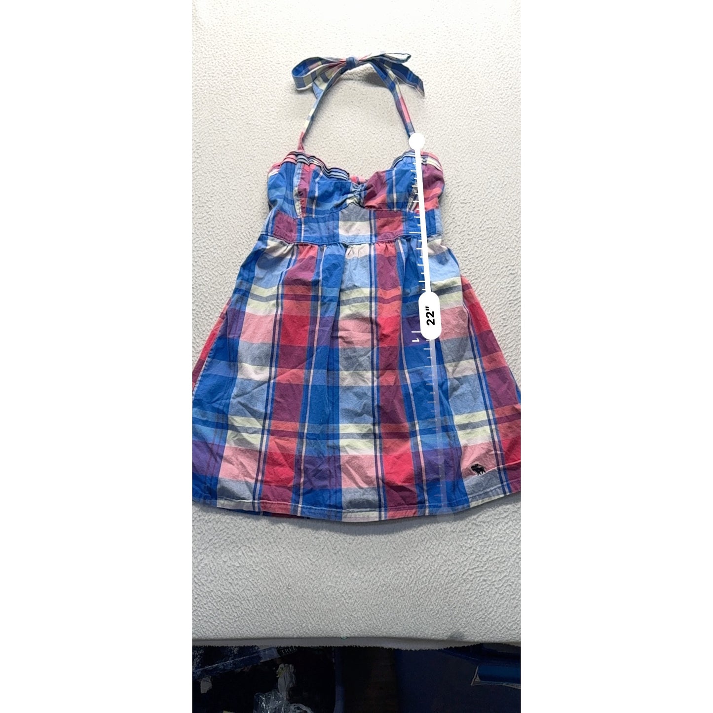 Abercrombie & Fitch XL Halter Plaid Dress Multicolor Cotton #316B