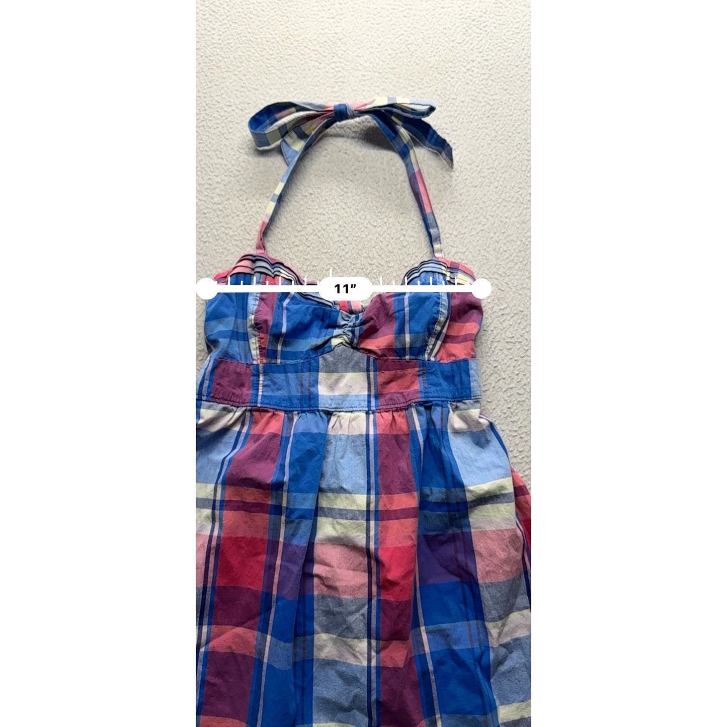 Abercrombie & Fitch XL Halter Plaid Dress Multicolor Cotton #316B
