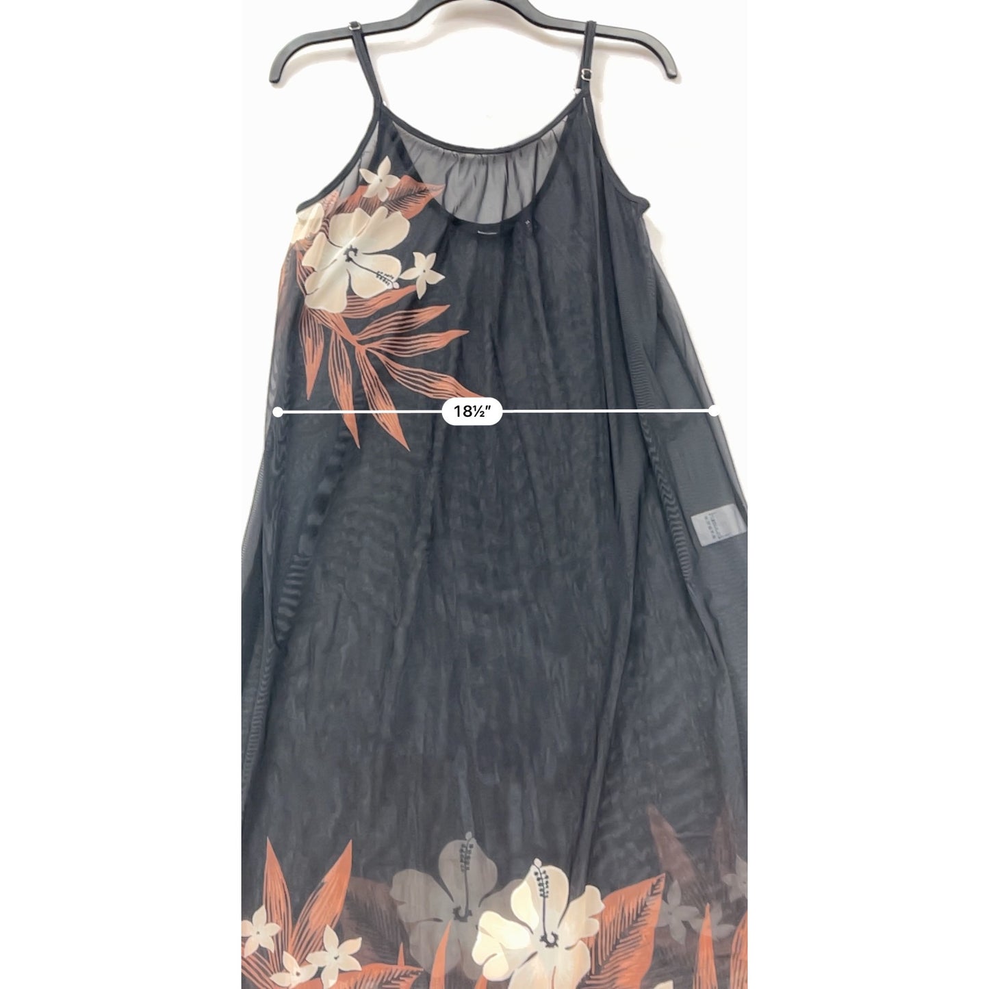 Lands End Floral Print Cover-Up Dress M #8338