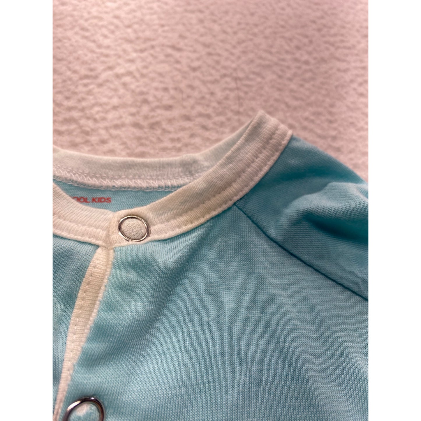 Baby Blue Infant Sleep Gown With Snap Closure & Elastic Hem By Kool Kids #7160