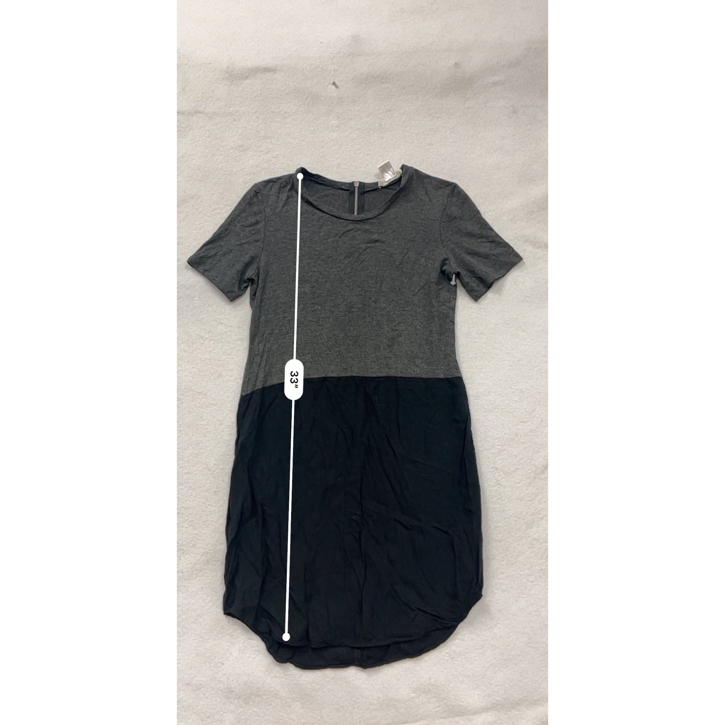Peyton Jensen Womens Colorblock Black & Gray Short Sleeve Dress #6572