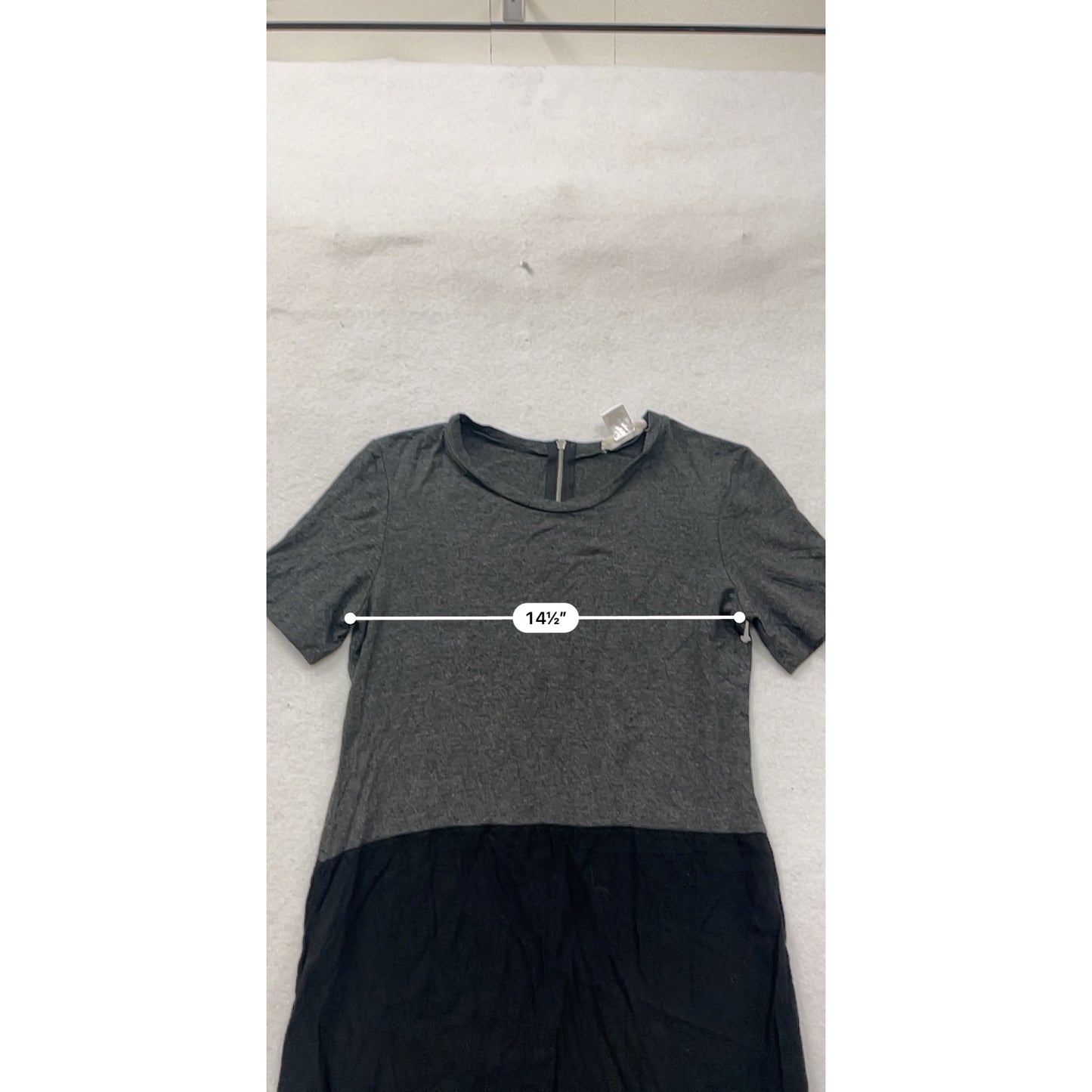 Peyton Jensen Womens Colorblock Black & Gray Short Sleeve Dress #6572