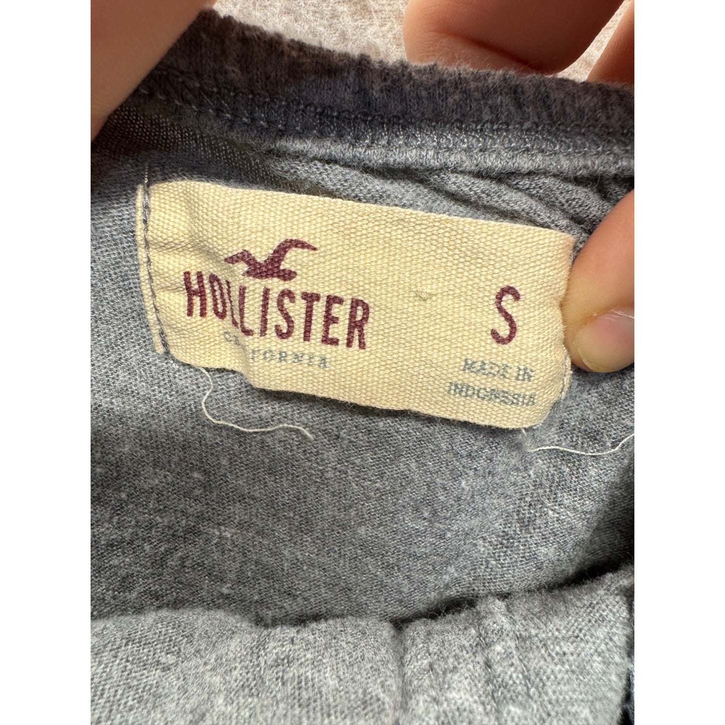Hollister Gray Ruffle Tank Top With Spaghetti Straps Womens S Cotton Blend #7758