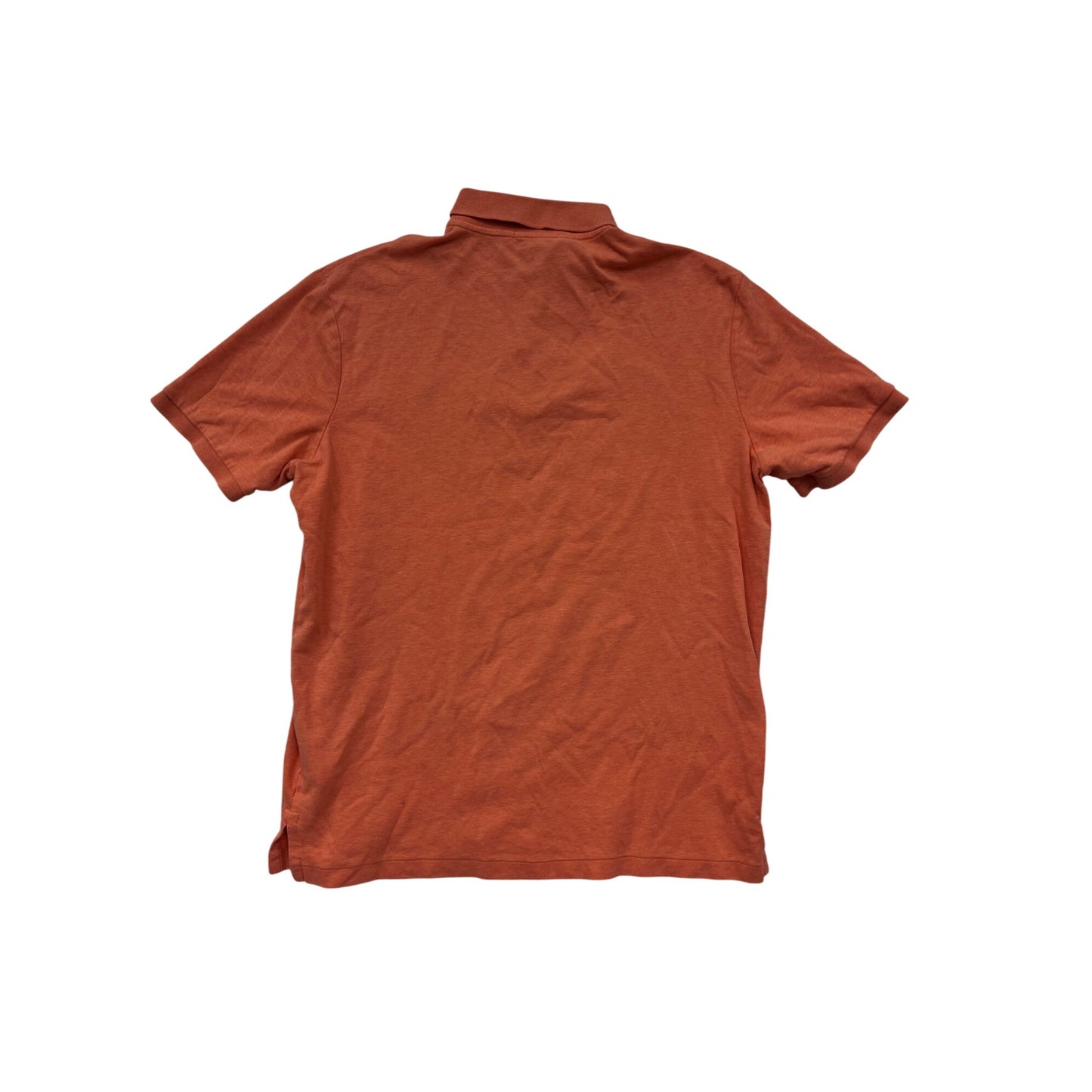 Ralph Lauren Polo Shirt Mens Medium Classic Fit Orange Short Sleeve #6533