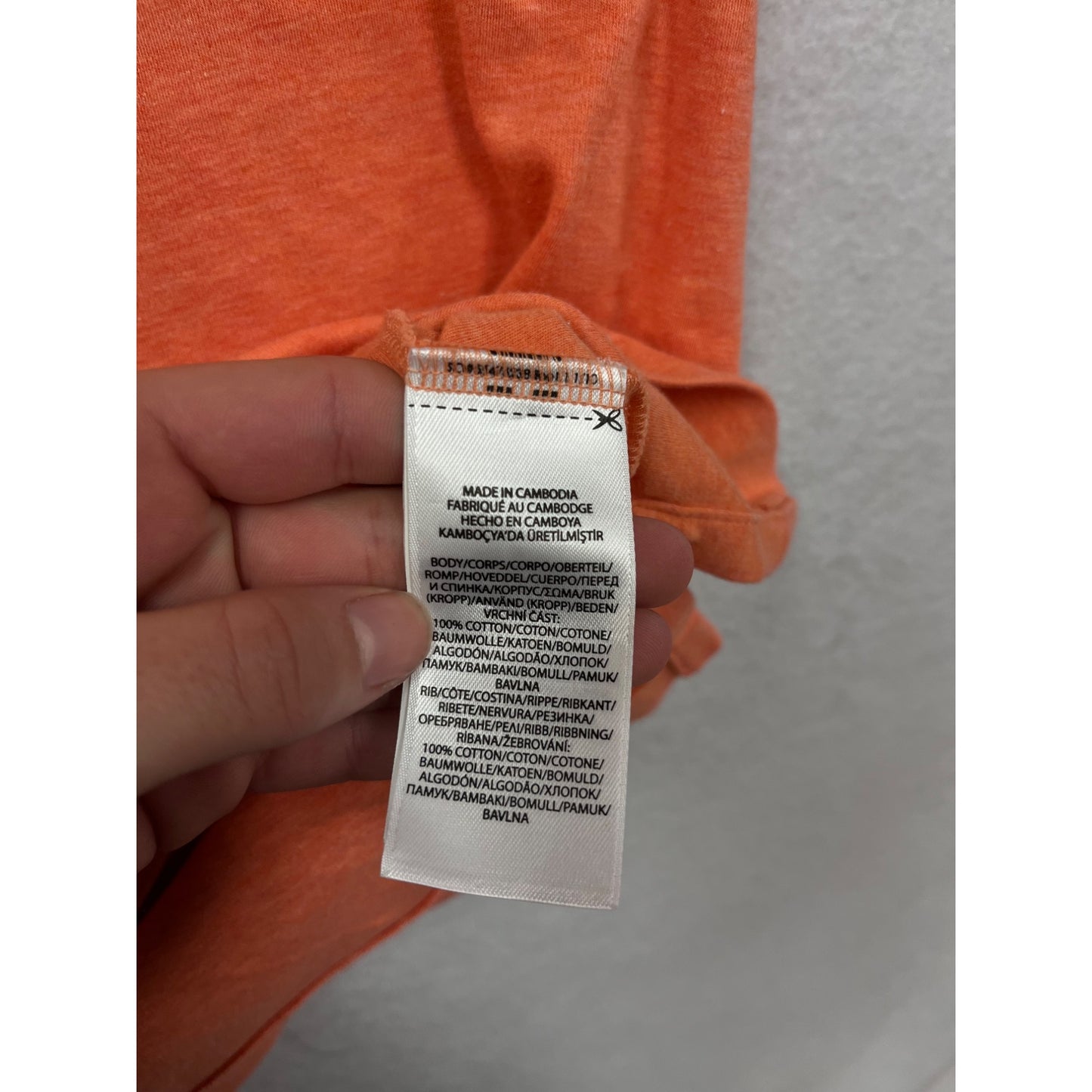 Ralph Lauren Polo Shirt Mens Medium Classic Fit Orange Short Sleeve #6533