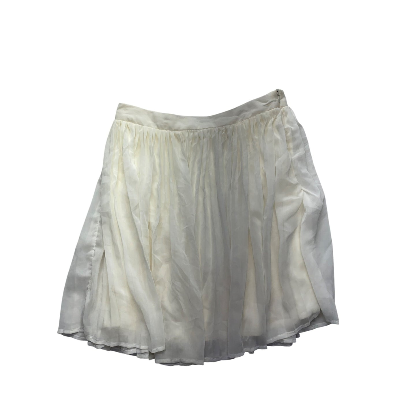 Emmelle Womens White Pleated Mini Skirt #5899