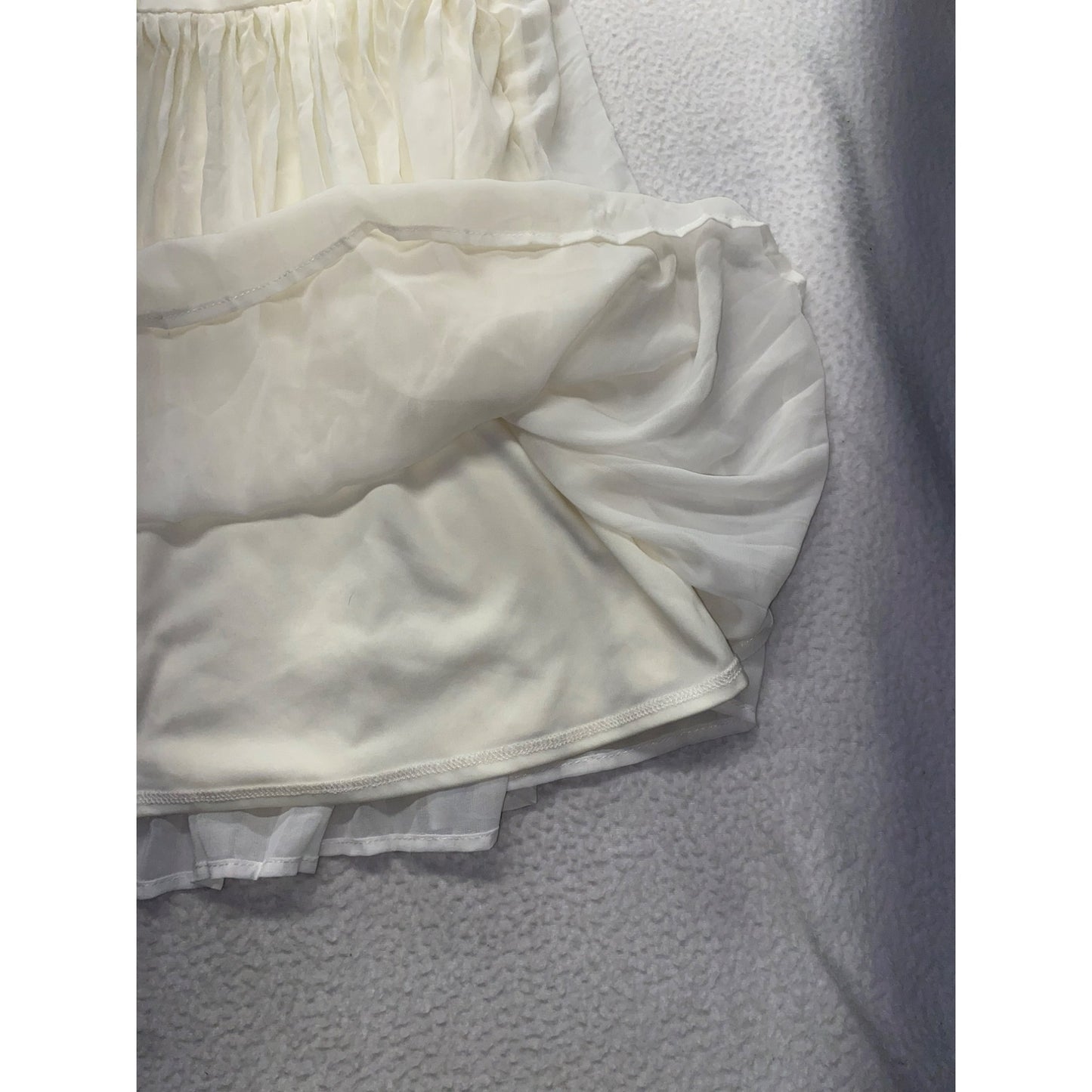 Emmelle Womens White Pleated Mini Skirt #5899