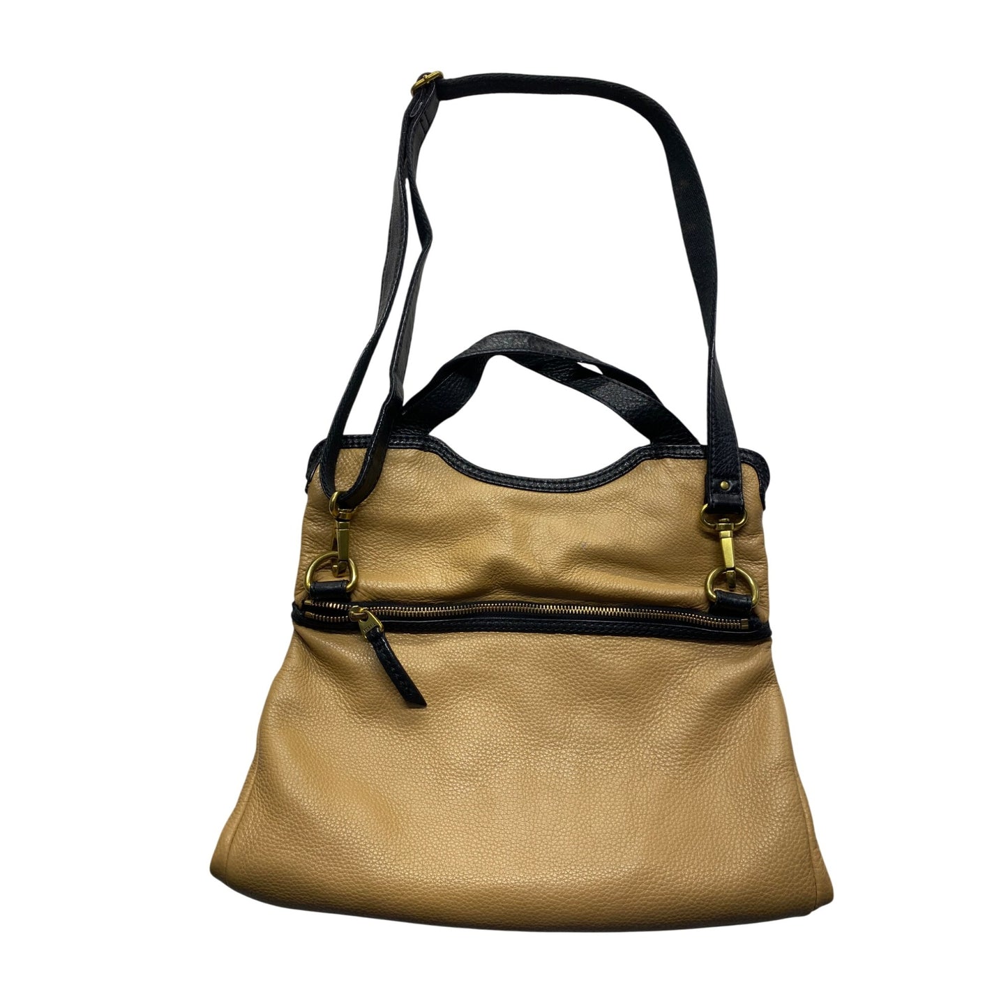 Fossil Leather Shoulder Bag With Dual Tones #5964