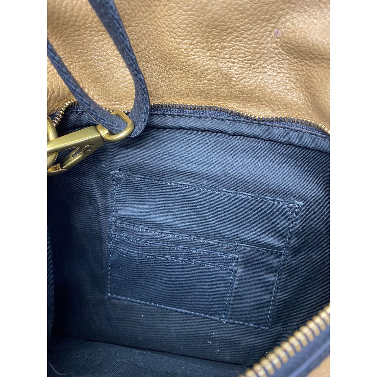 Fossil Leather Shoulder Bag With Dual Tones #5964