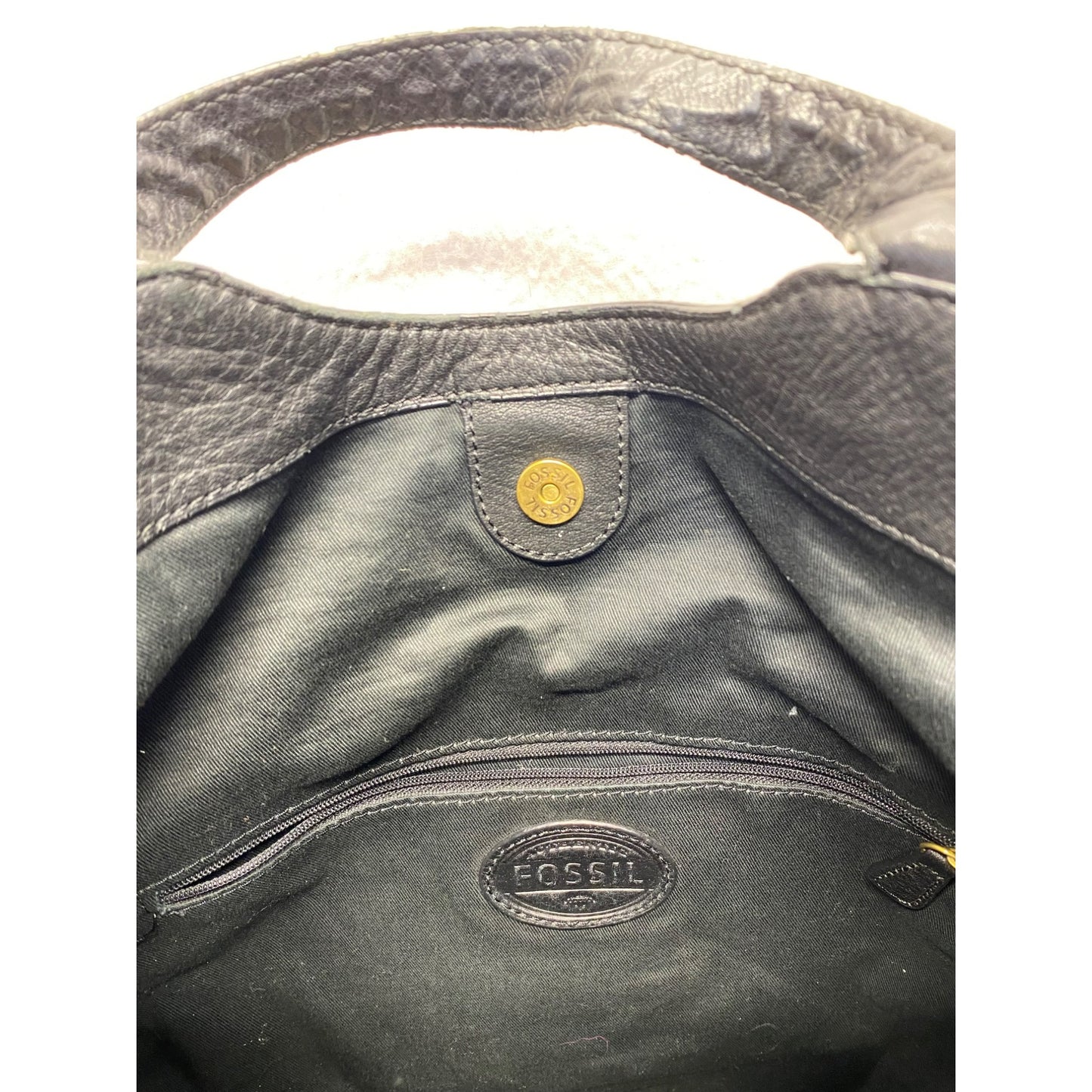 Fossil Leather Shoulder Bag With Dual Tones #5964