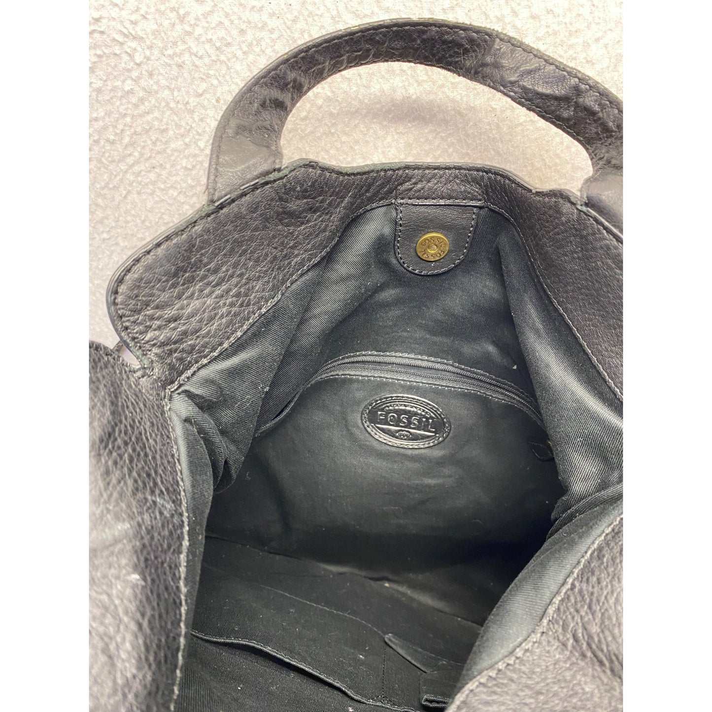 Fossil Leather Shoulder Bag With Dual Tones #5964