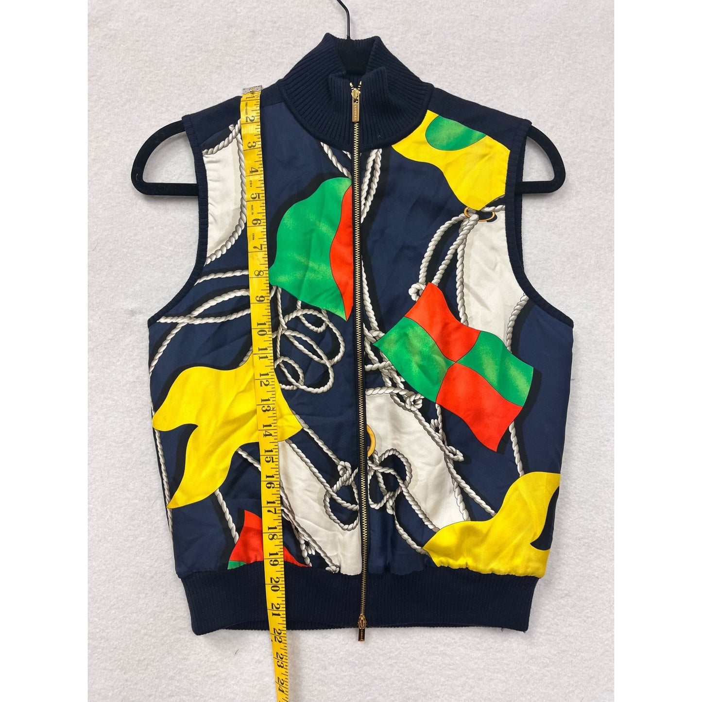 Women’s Ralph Lauren Silk Nautical Full Zip Vest #2993
