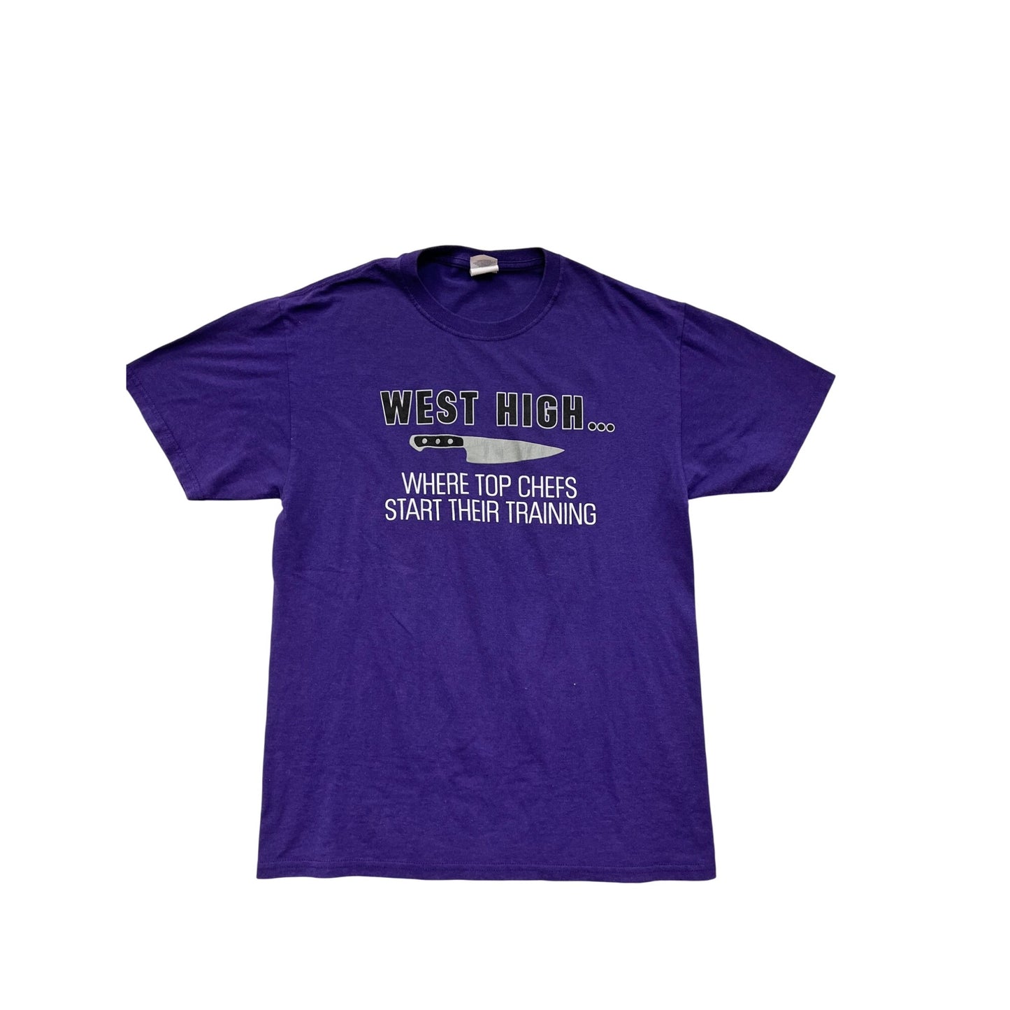 West High Culinary Graphic Tee Purple Jerzees Unisex M #8117