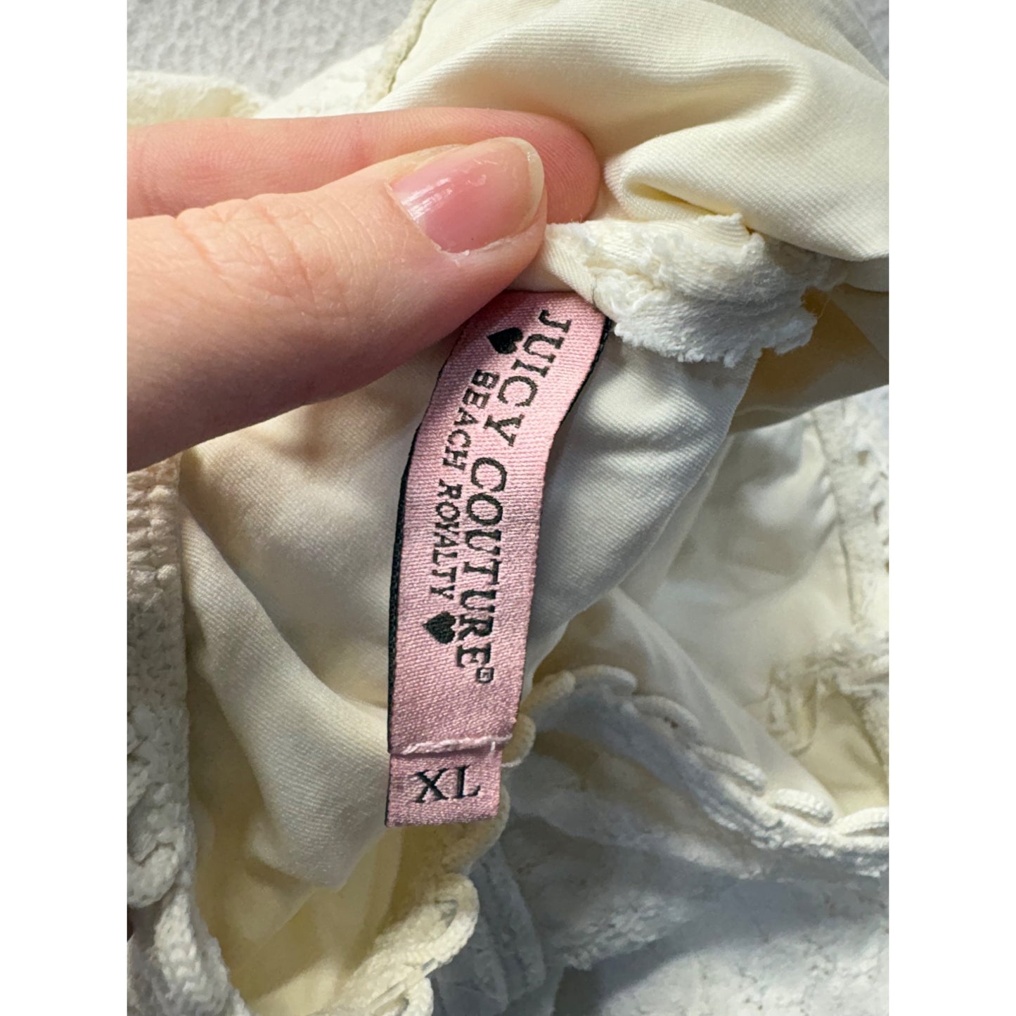 Juicy Couture Ivory Lace Strapless Dress #7544