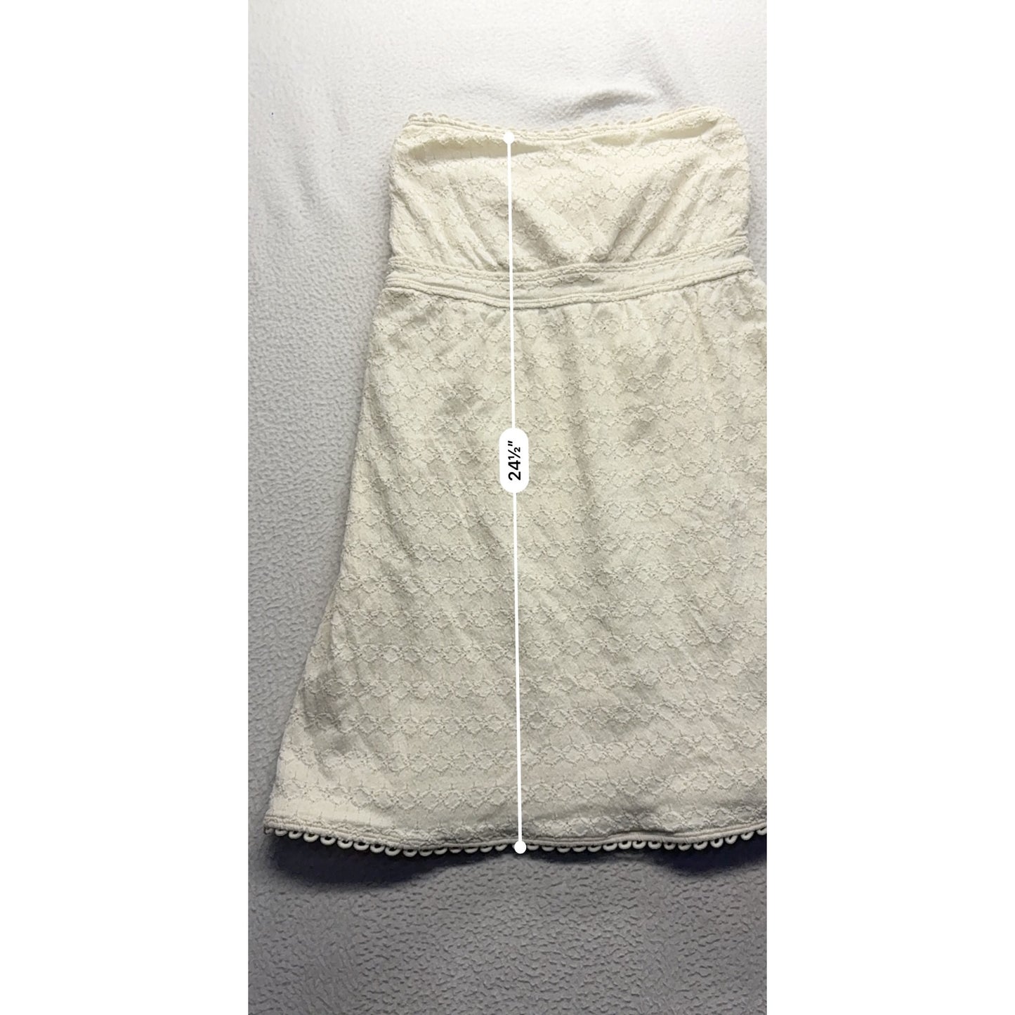 Juicy Couture Ivory Lace Strapless Dress #7544