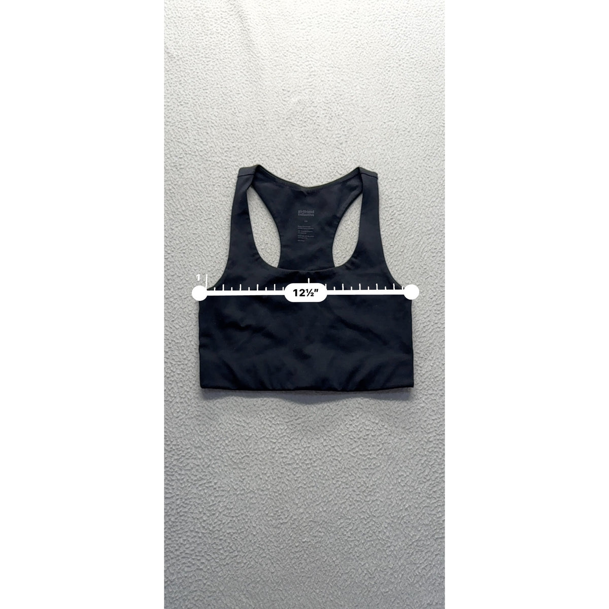 Girlfriend Collective Black Racerback Sports Bra XS Recycled Polyester #9734