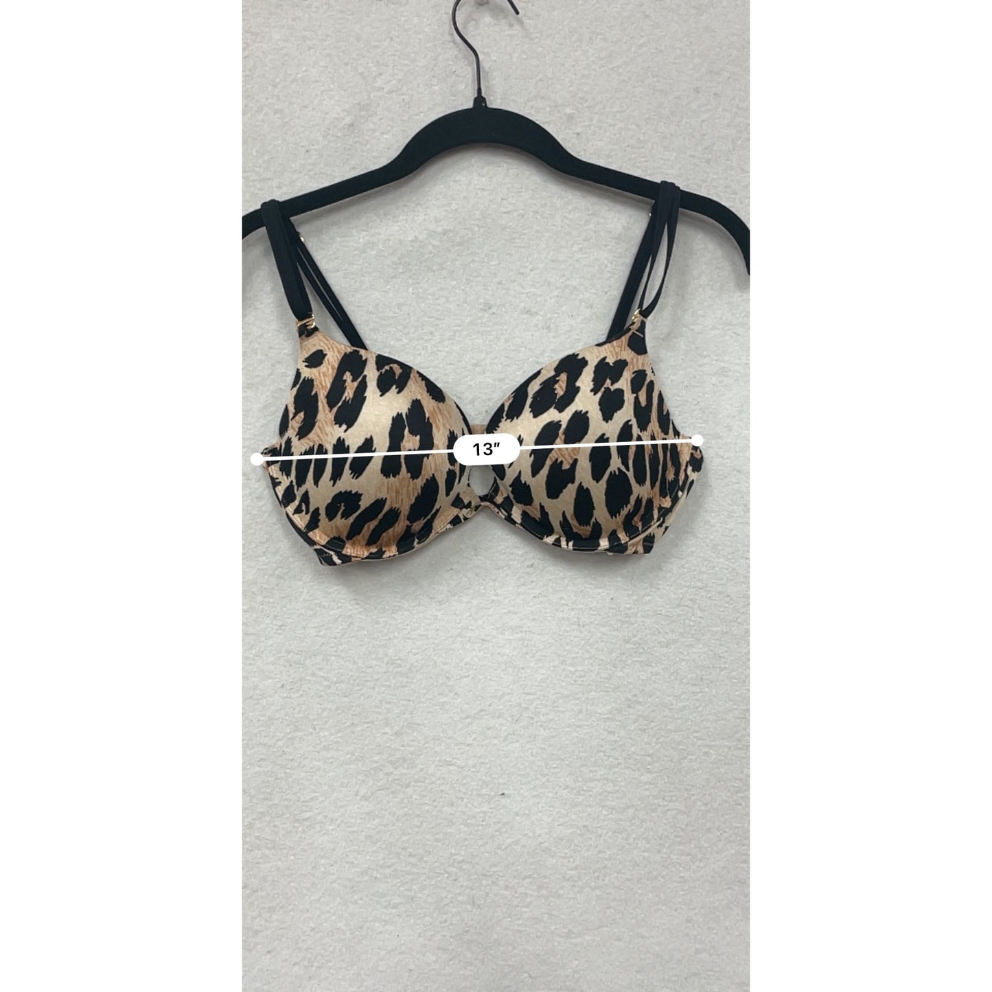Victorias Secret Leopard Print Padded Underwire Bra 36D #8548