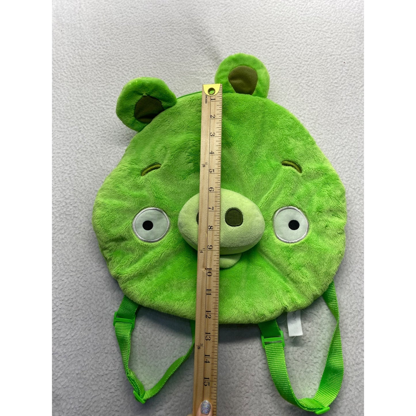 Angry Birds Green Pig Plush Backpack For Kids With Adjustable Straps #7176