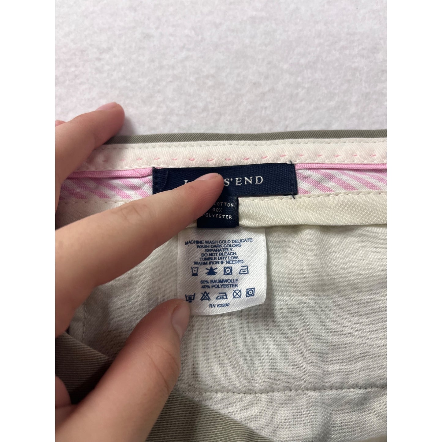 Womens Lands End Khaki Pants 20Tall #8153