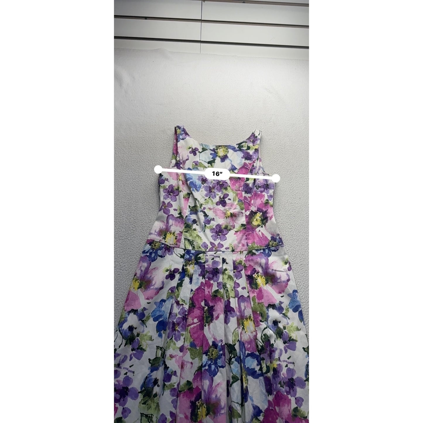 Floral Sleeveless Pleated Dress By American Living Size 6 #9138