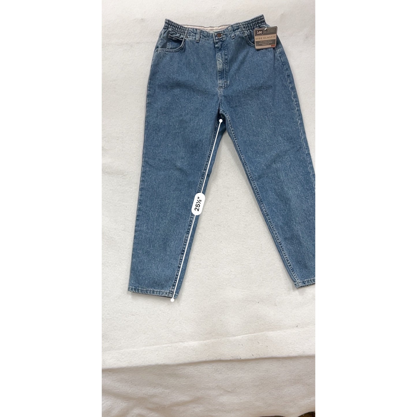 Lee Side Elastic Jeans Size 14p Blue Denim #736A