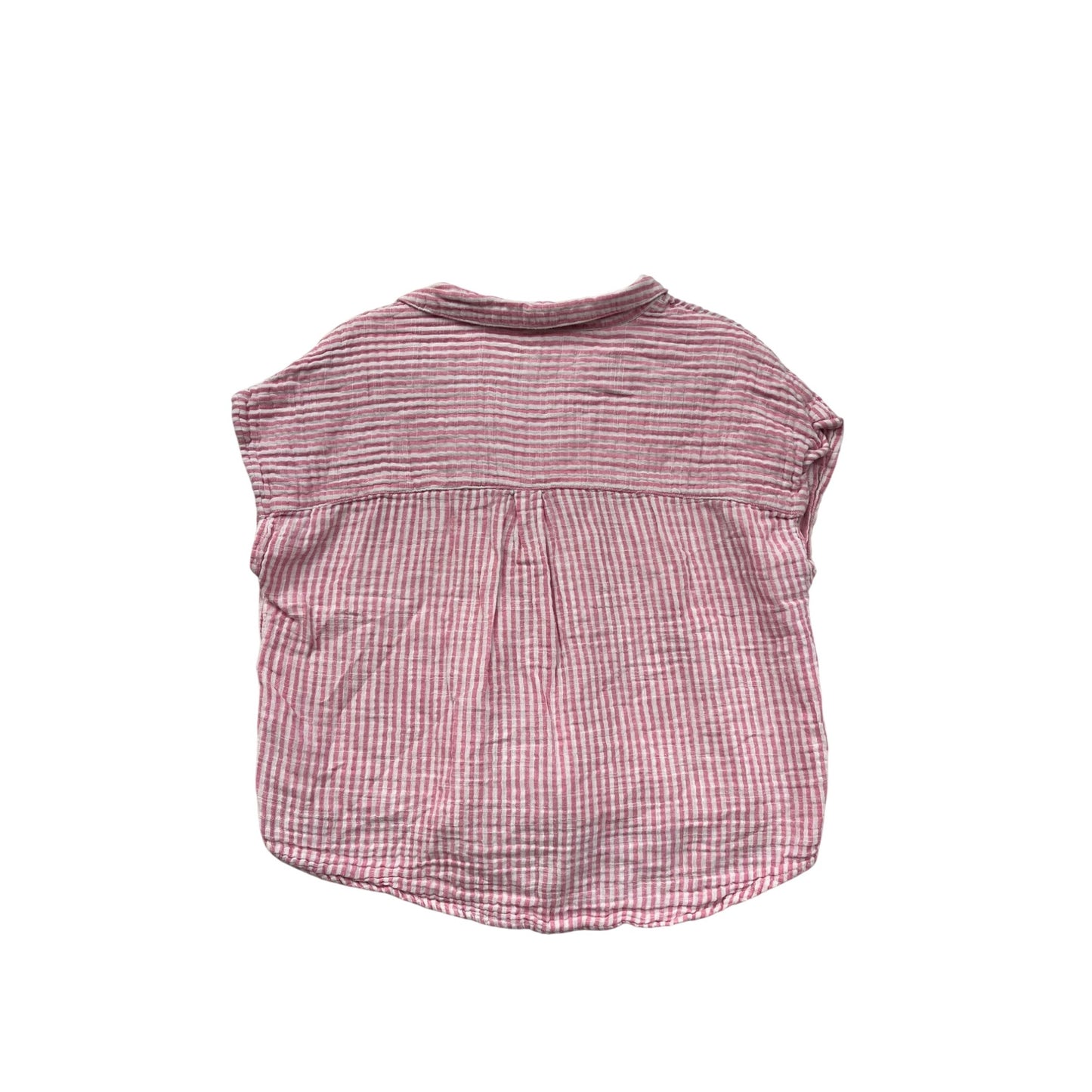 Beachlunchlounge Pink & White Striped Button-Up Shirt #6063