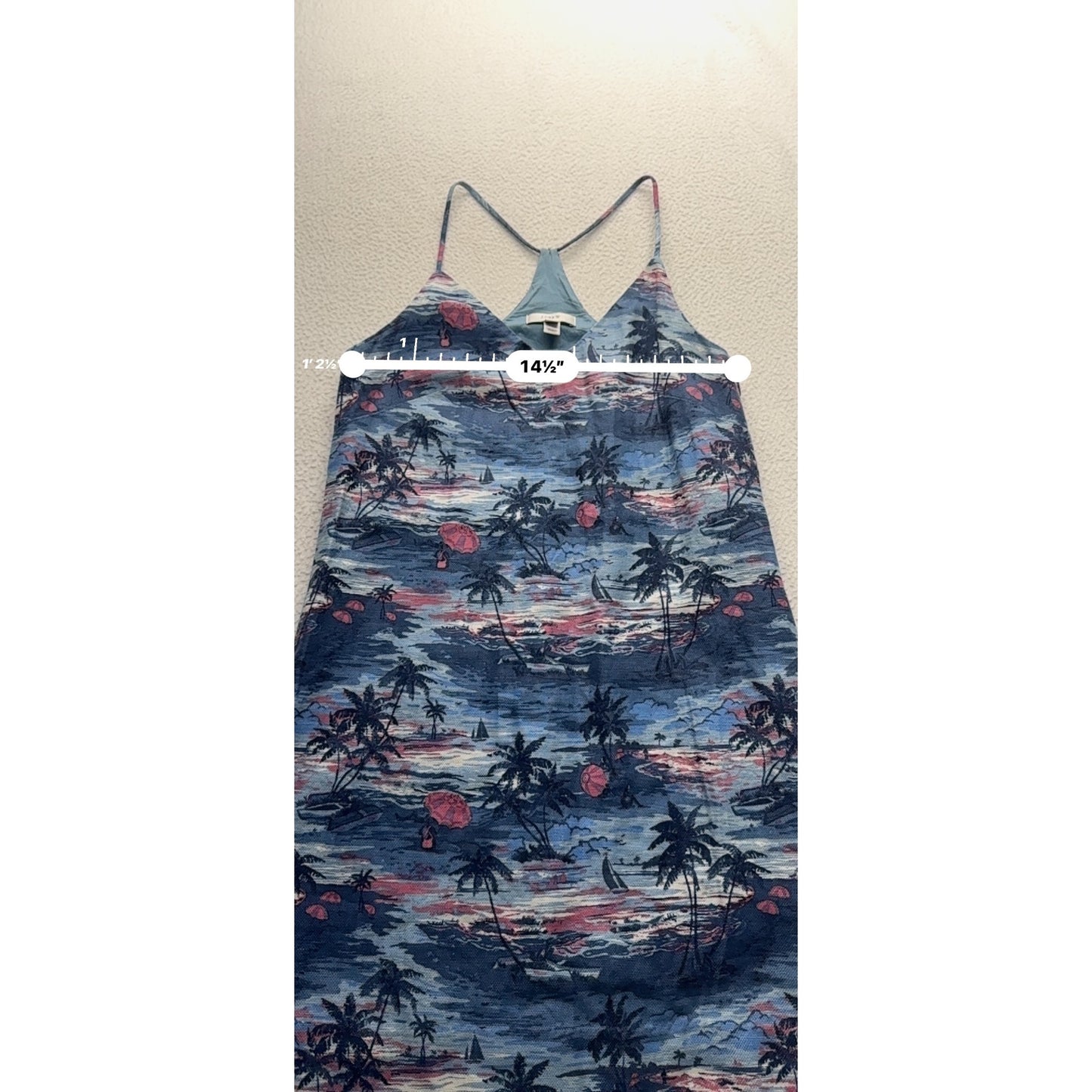 J. Crew Hawaiian Print Strappy A-Line Dress 00 #9147