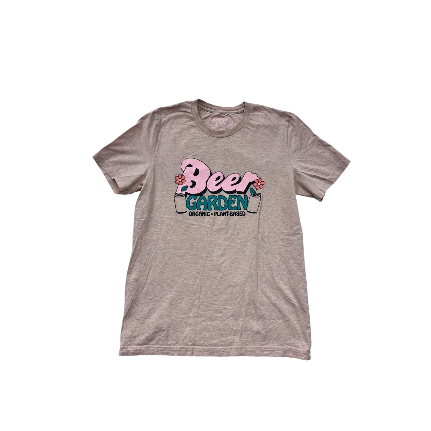 Men’s Large Beer Garden Organic Plant-Based Graphic Tee #6970
