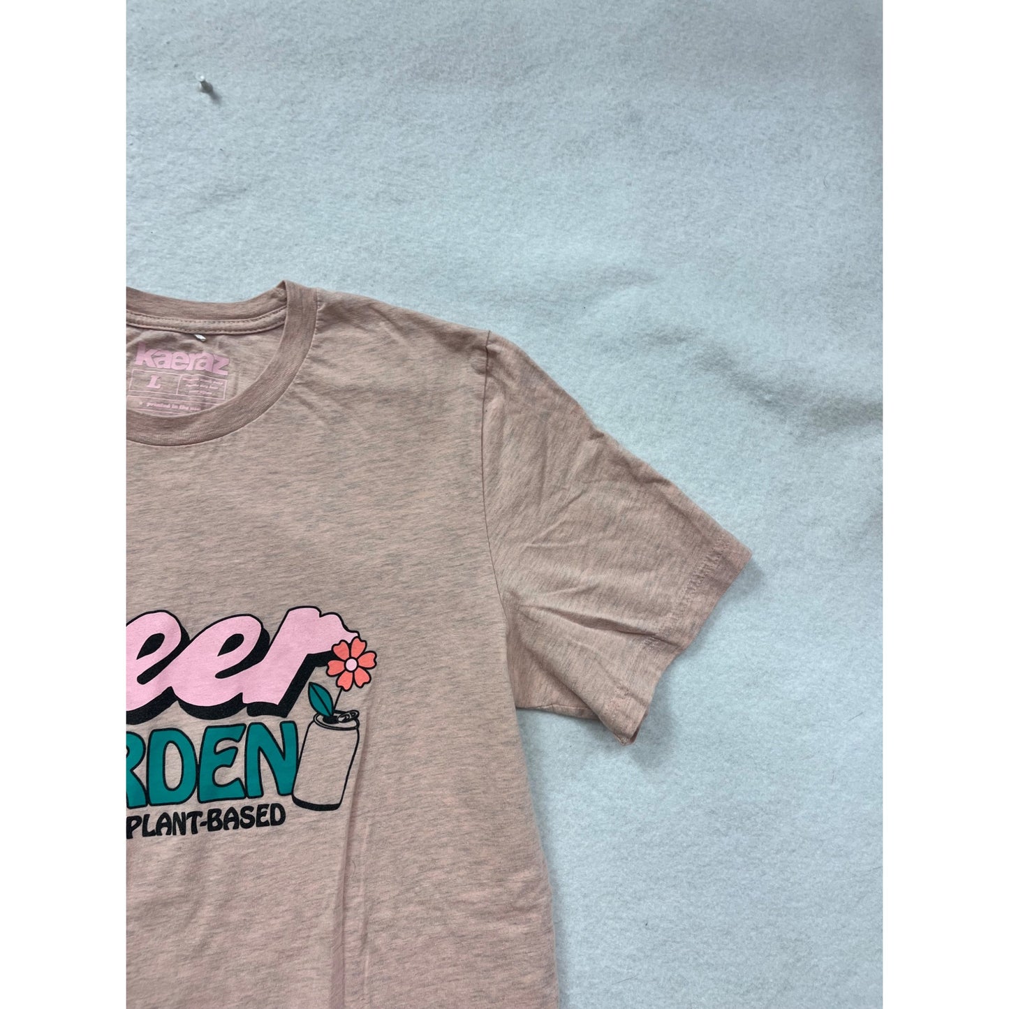 Men’s Large Beer Garden Organic Plant-Based Graphic Tee #6970
